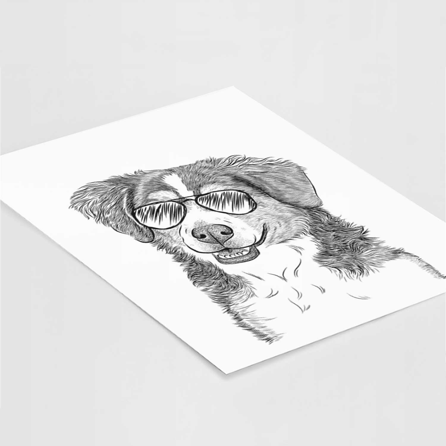 Molly the Miniature Bernedoodle Art Print