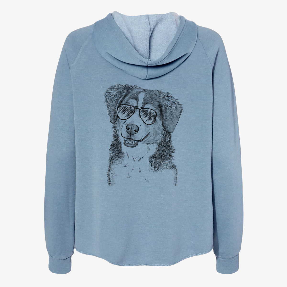 Molly the Miniature Bernedoodle - Women's Cali Wave Zip-Up Sweatshirt