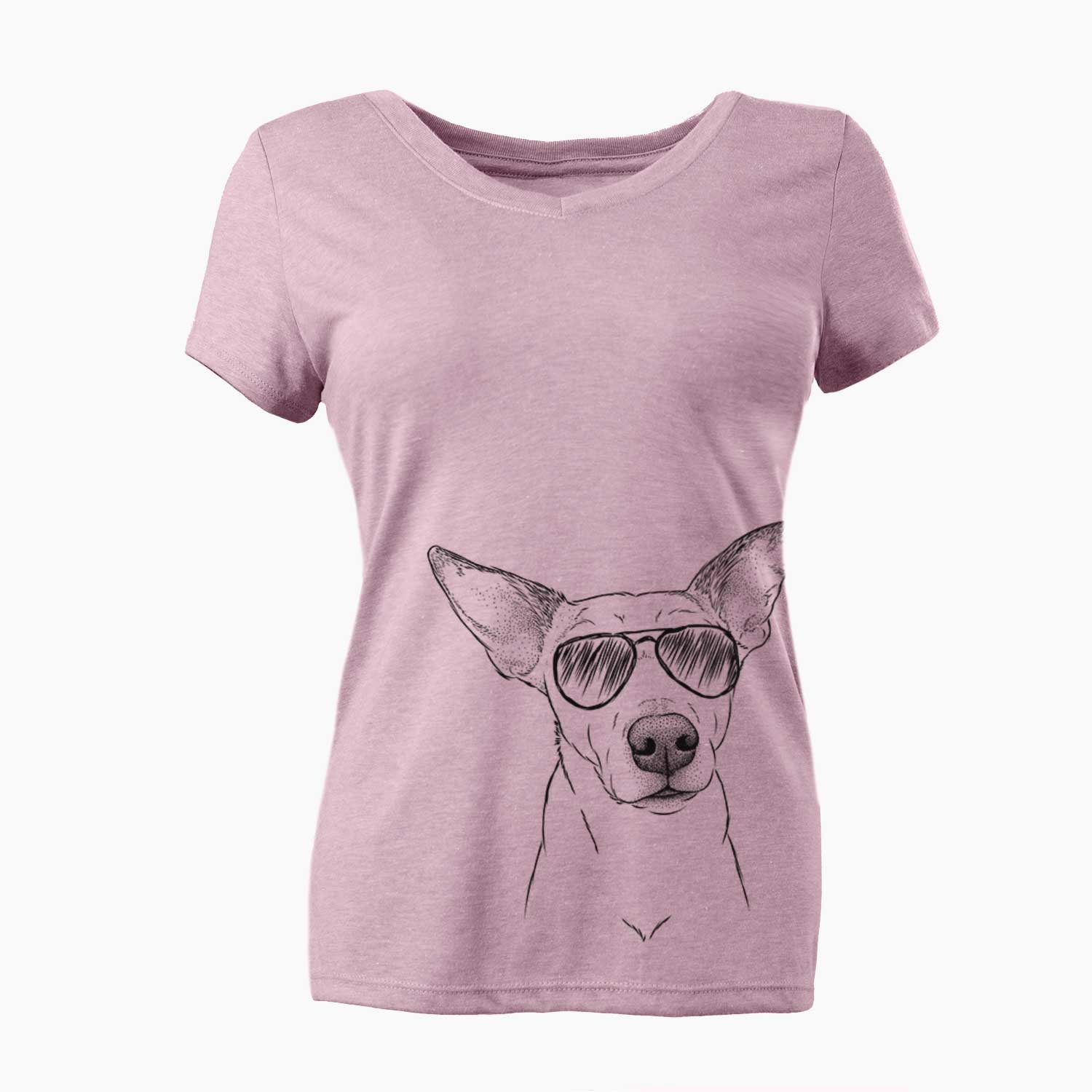 Aviator Molly the Jack Russell Terrier - Women's V-neck Shirt