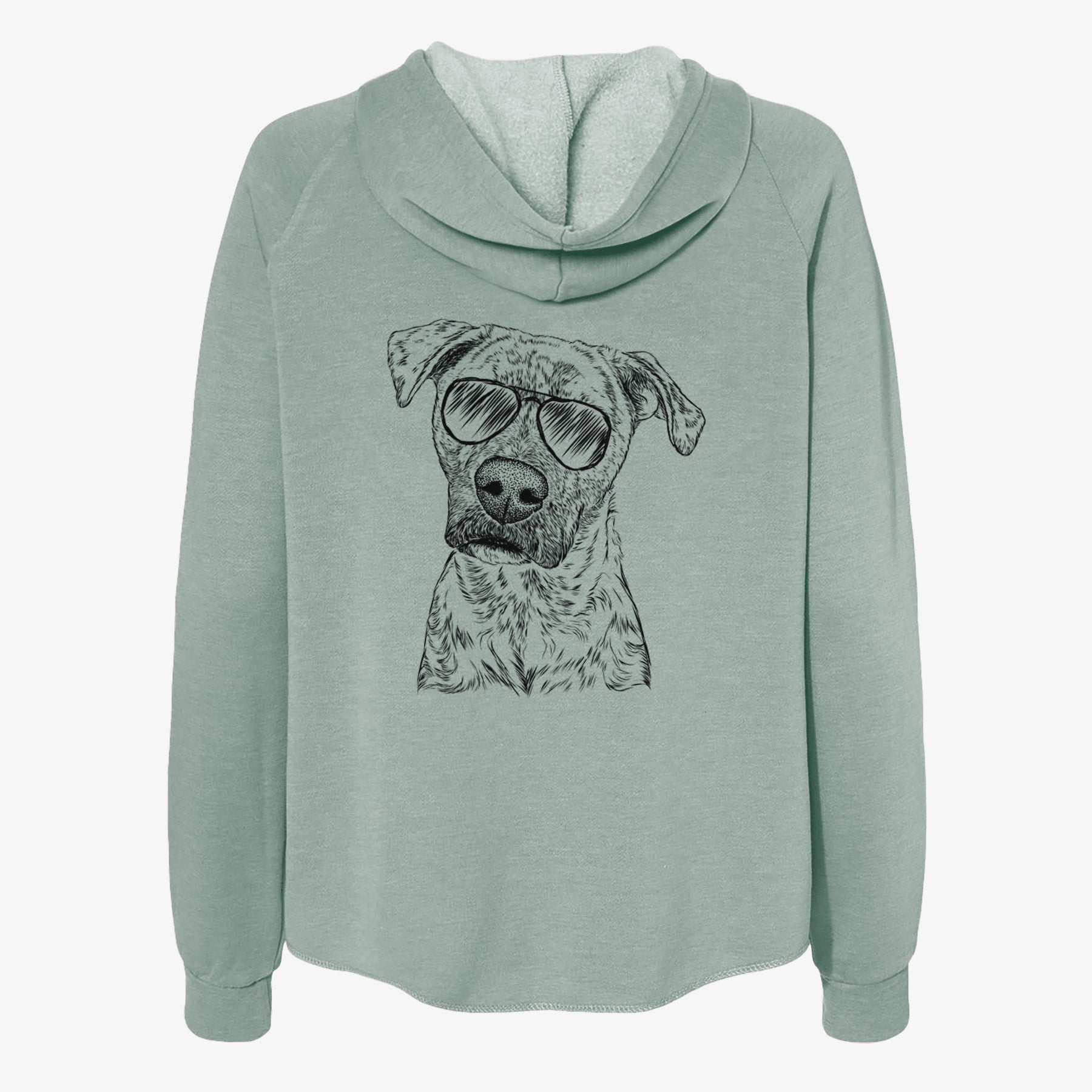 Monster Baby the Pitbull Mix - Women's Cali Wave Zip-Up Sweatshirt