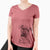 Aviator Monster Baby the Pitbull Mix - Women's V-neck Shirt