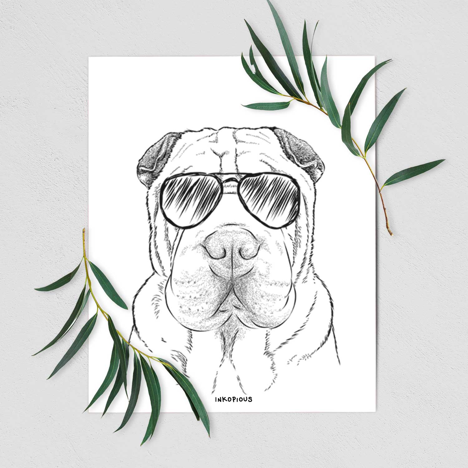 Moomers the Shar Pei Art Print