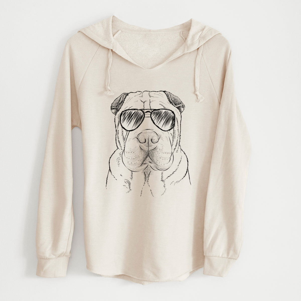 Aviator Moomers the Shar Pei - Cali Wave Hooded Sweatshirt