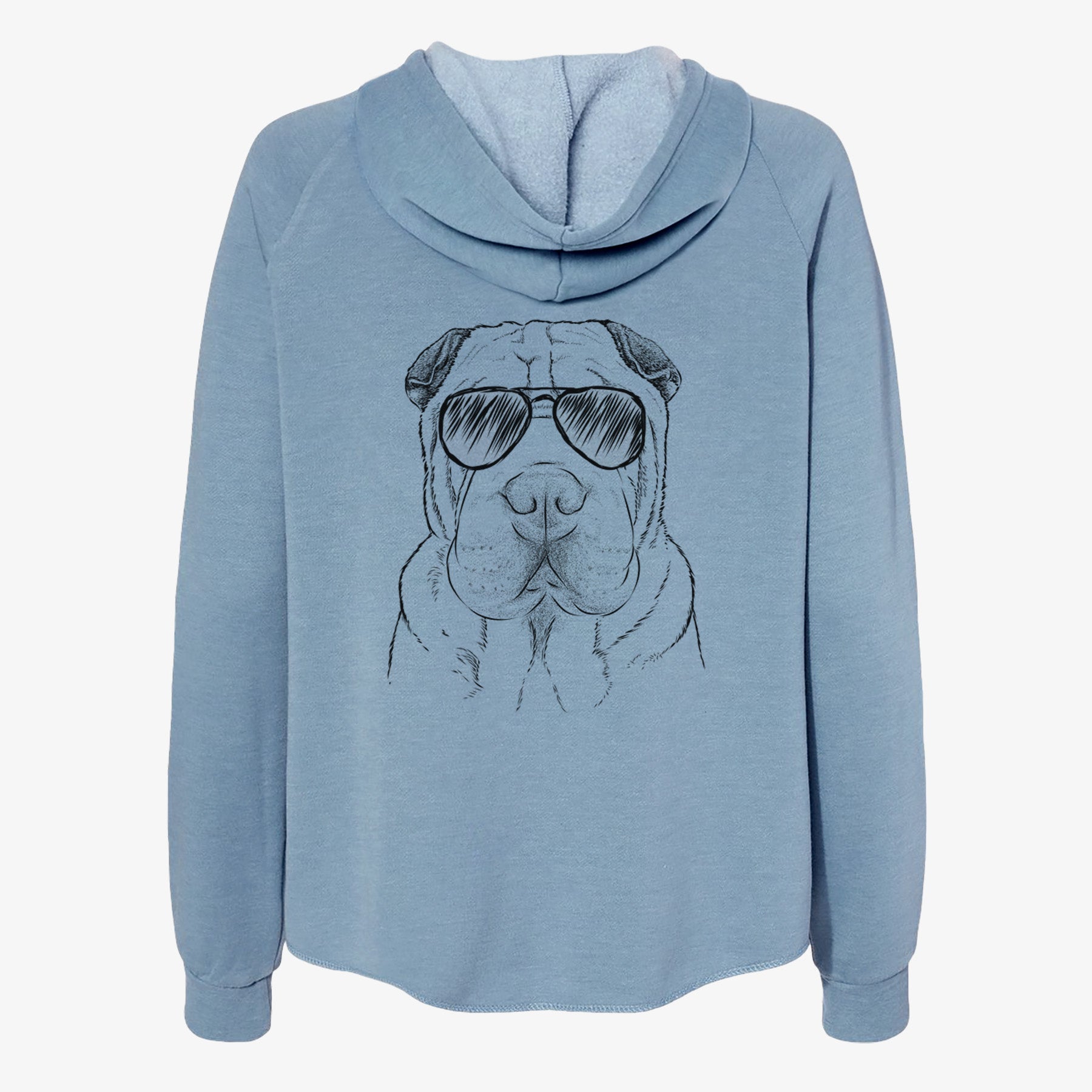 Moomers the Shar Pei - Women's Cali Wave Zip-Up Sweatshirt