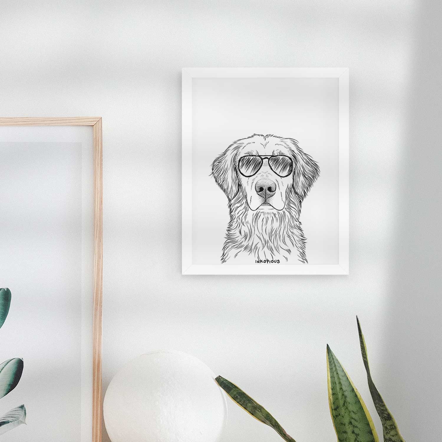 Moose the Field Golden Retriever Art Print