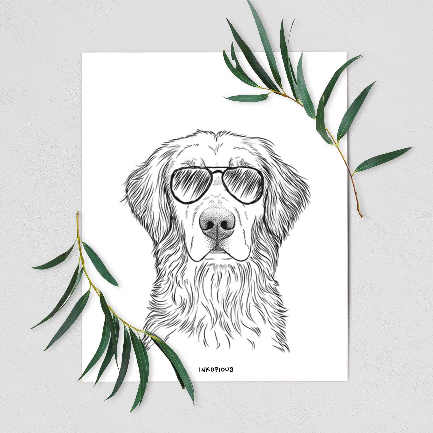 Moose the Field Golden Retriever Art Print