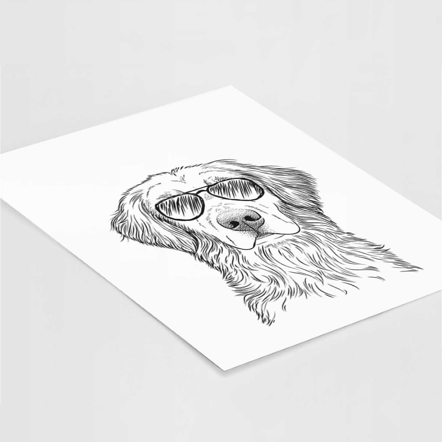 Moose the Field Golden Retriever Art Print