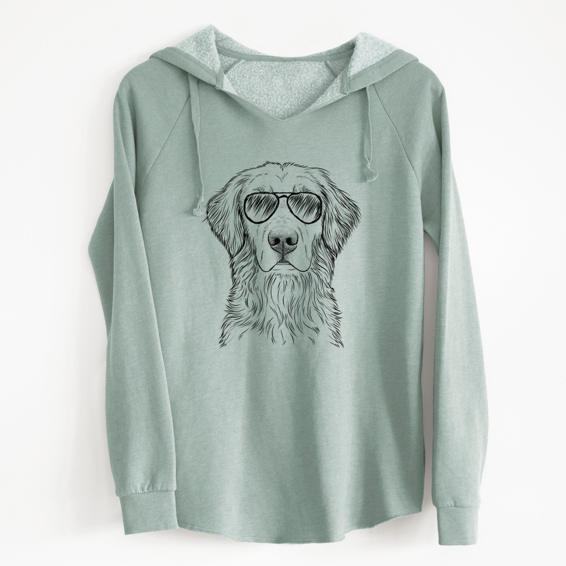 Aviator Moose the Field Golden Retriever - Cali Wave Hooded Sweatshirt