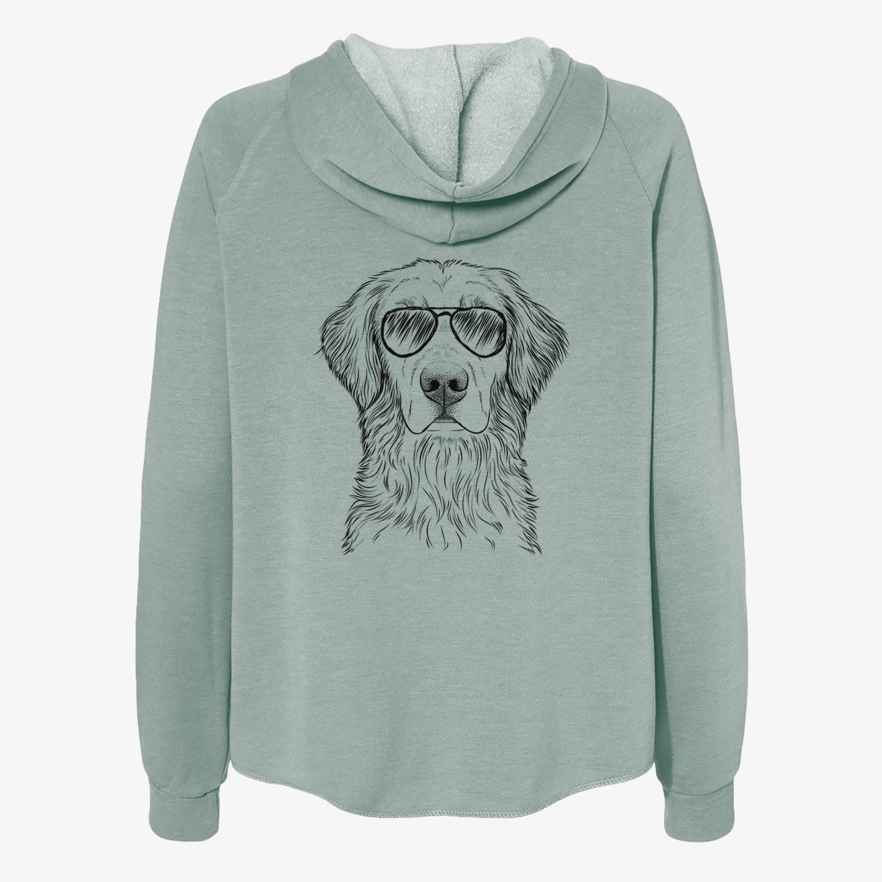 Moose the Field Golden Retriever - Women's Cali Wave Zip-Up Sweatshirt