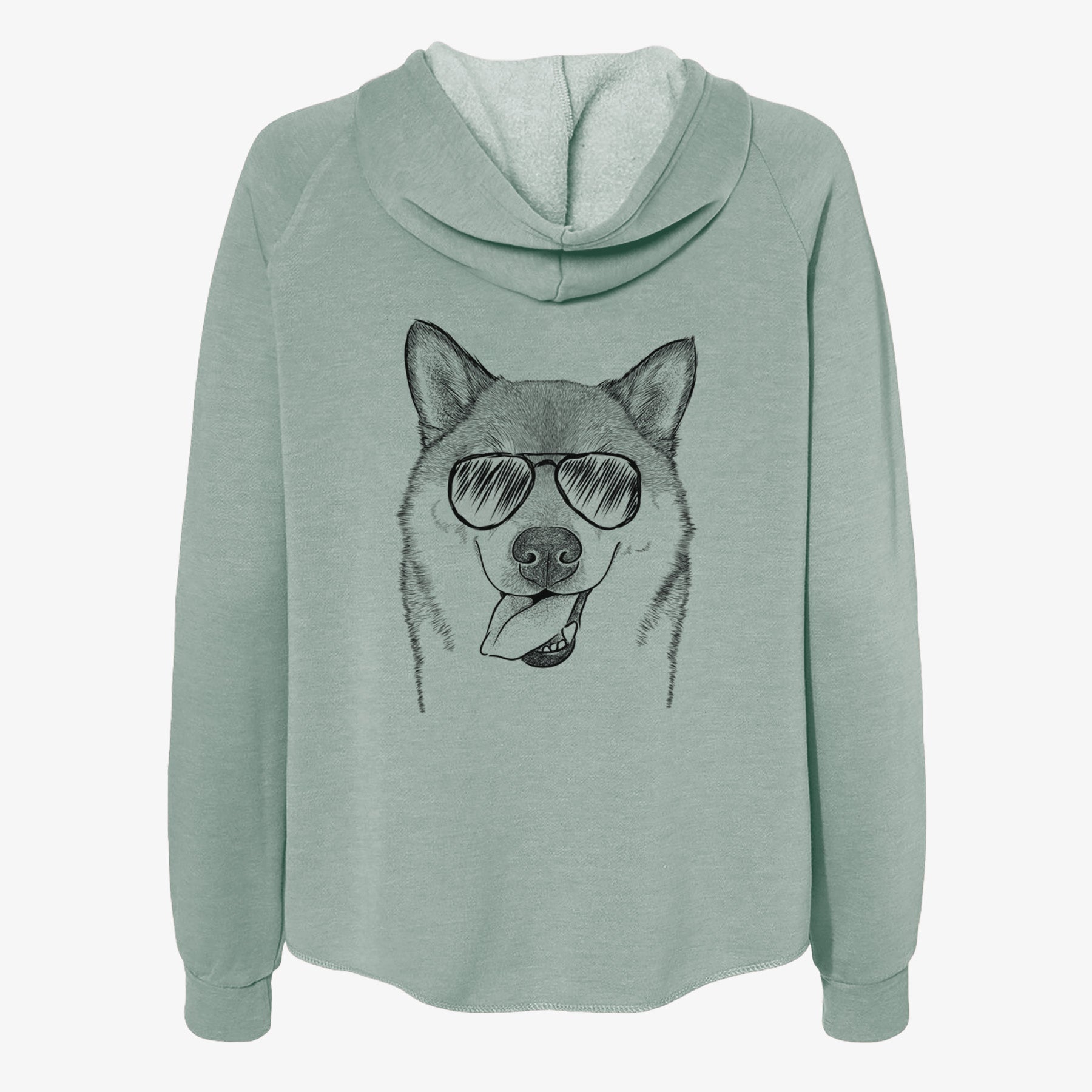 Mothra the Shiba Inu - Women's Cali Wave Zip-Up Sweatshirt