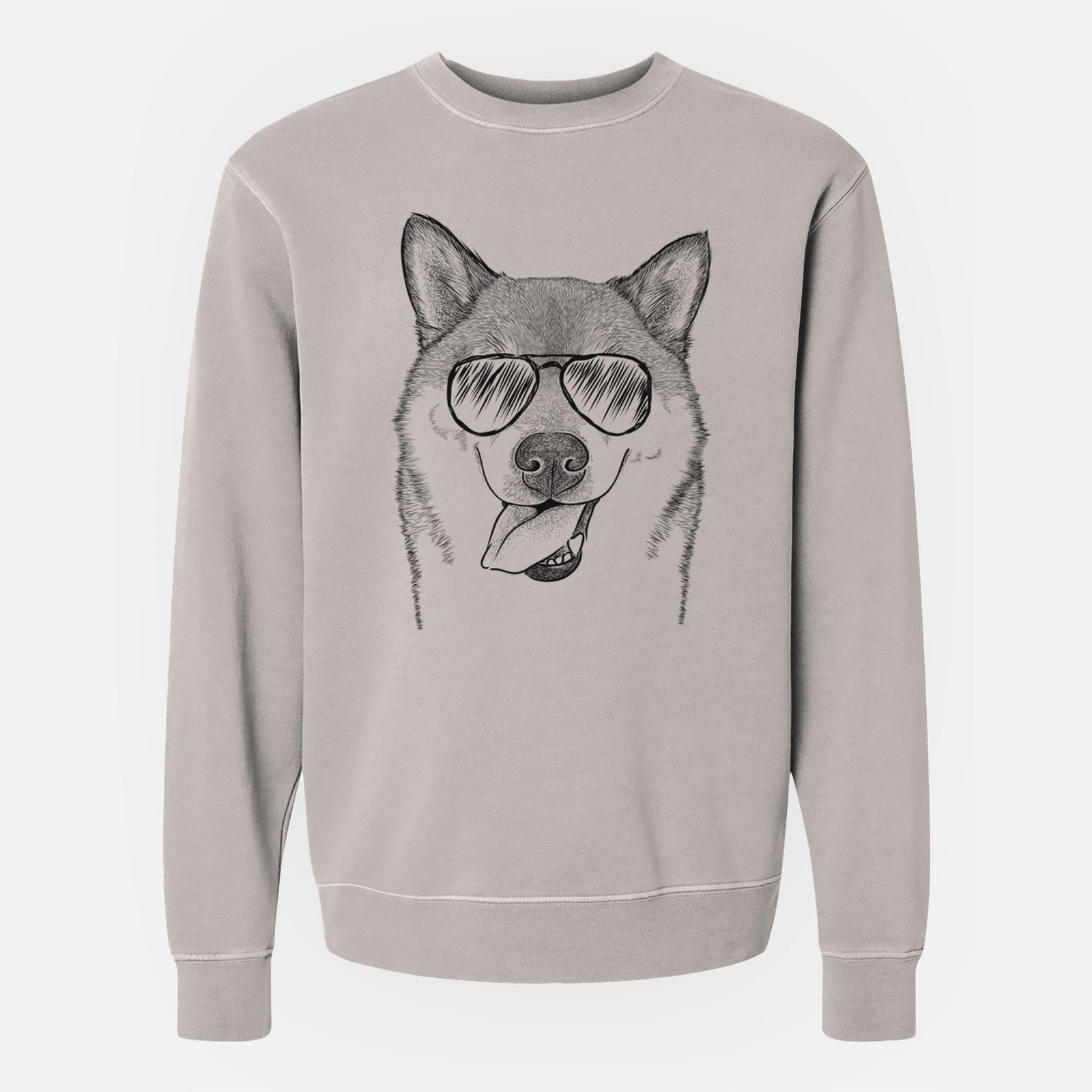 Aviator Mothra the Shiba Inu - Unisex Pigment Dyed Crew Sweatshirt