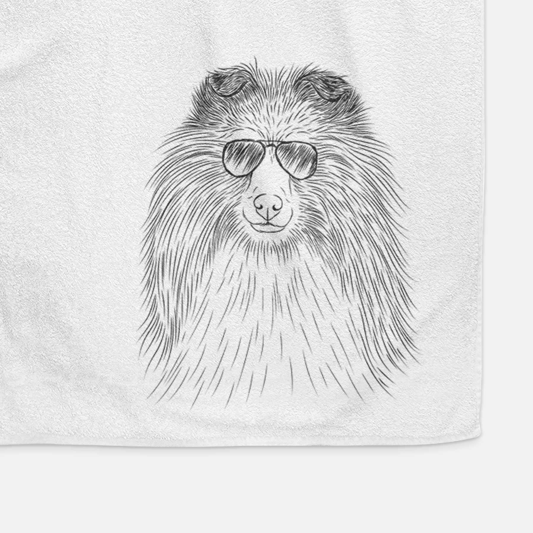 Moxie the Shetland Sheepdog Decorative Hand Towel