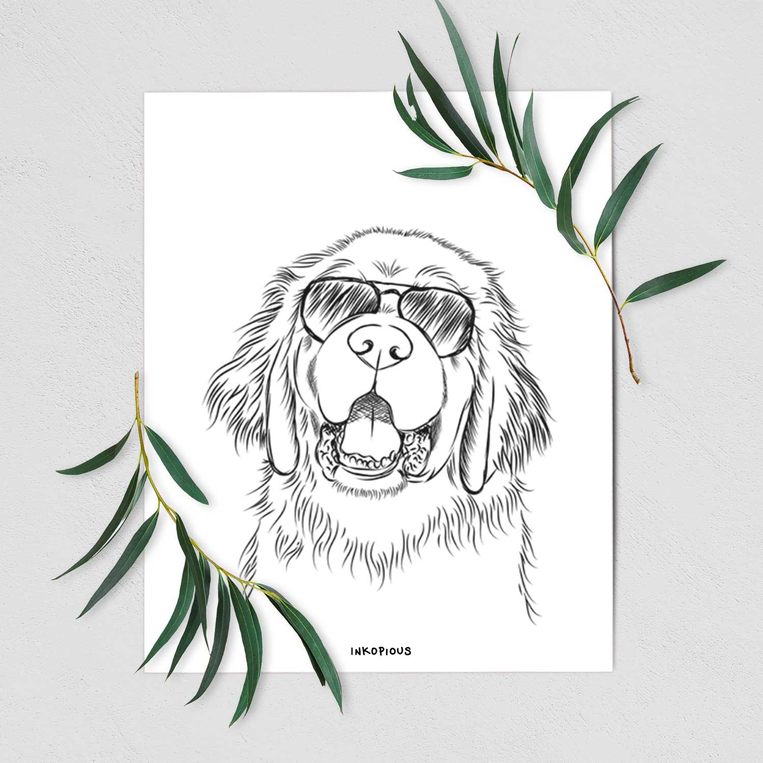 Mozart the Newfoundland Art Print