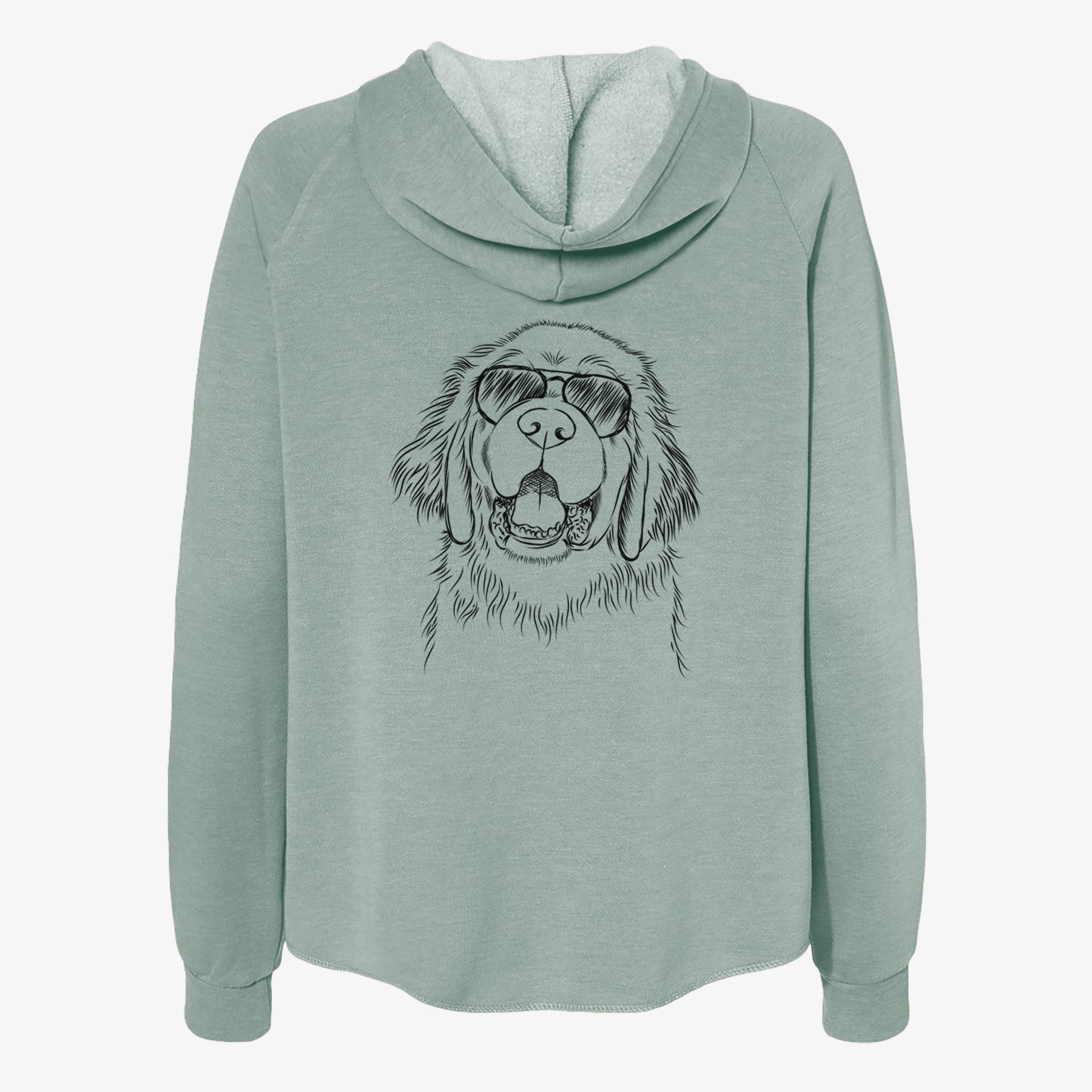 Mozart the Newfoundland - Women's Cali Wave Zip-Up Sweatshirt