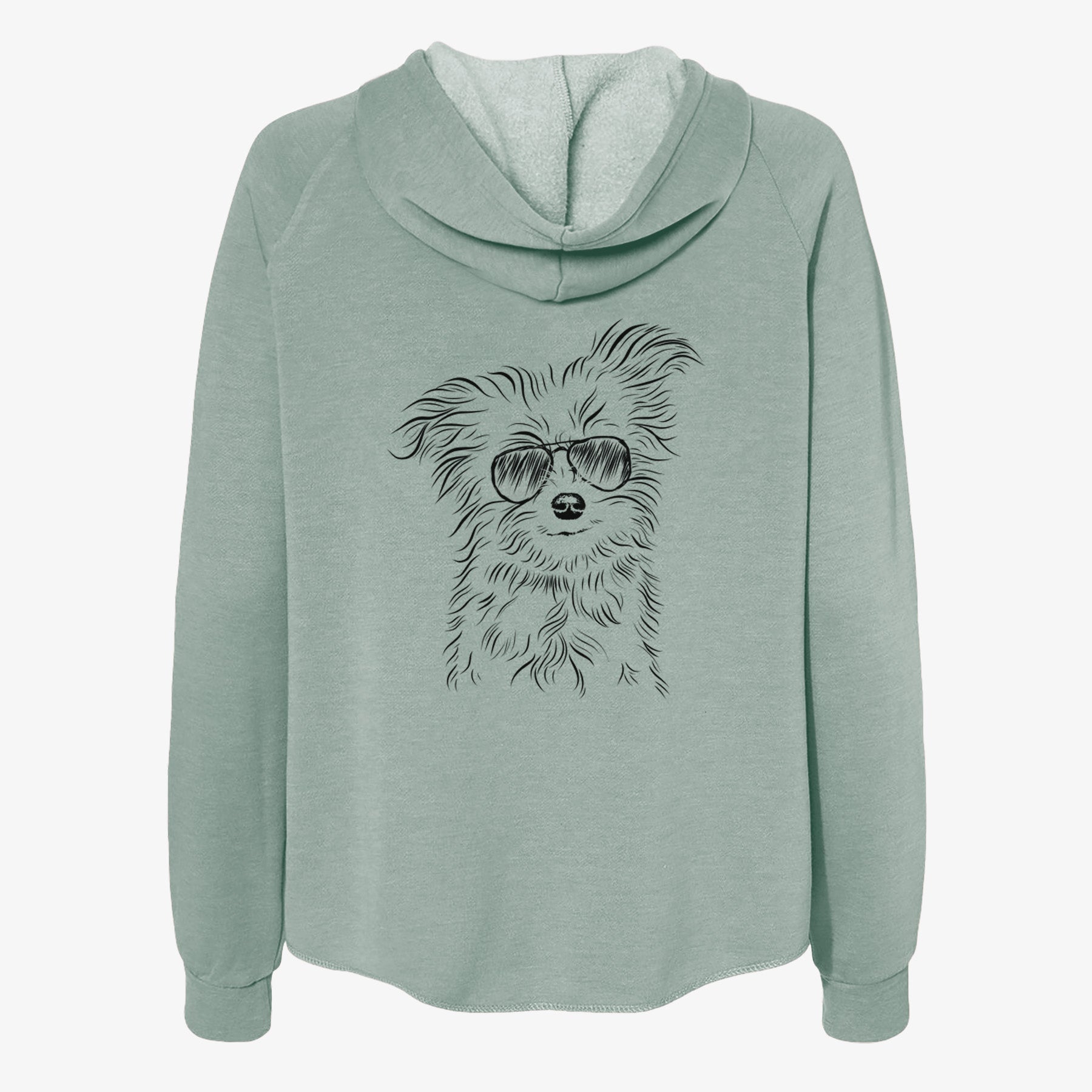 Mr. Gucci Poochi the Maltese - Women's Cali Wave Zip-Up Sweatshirt