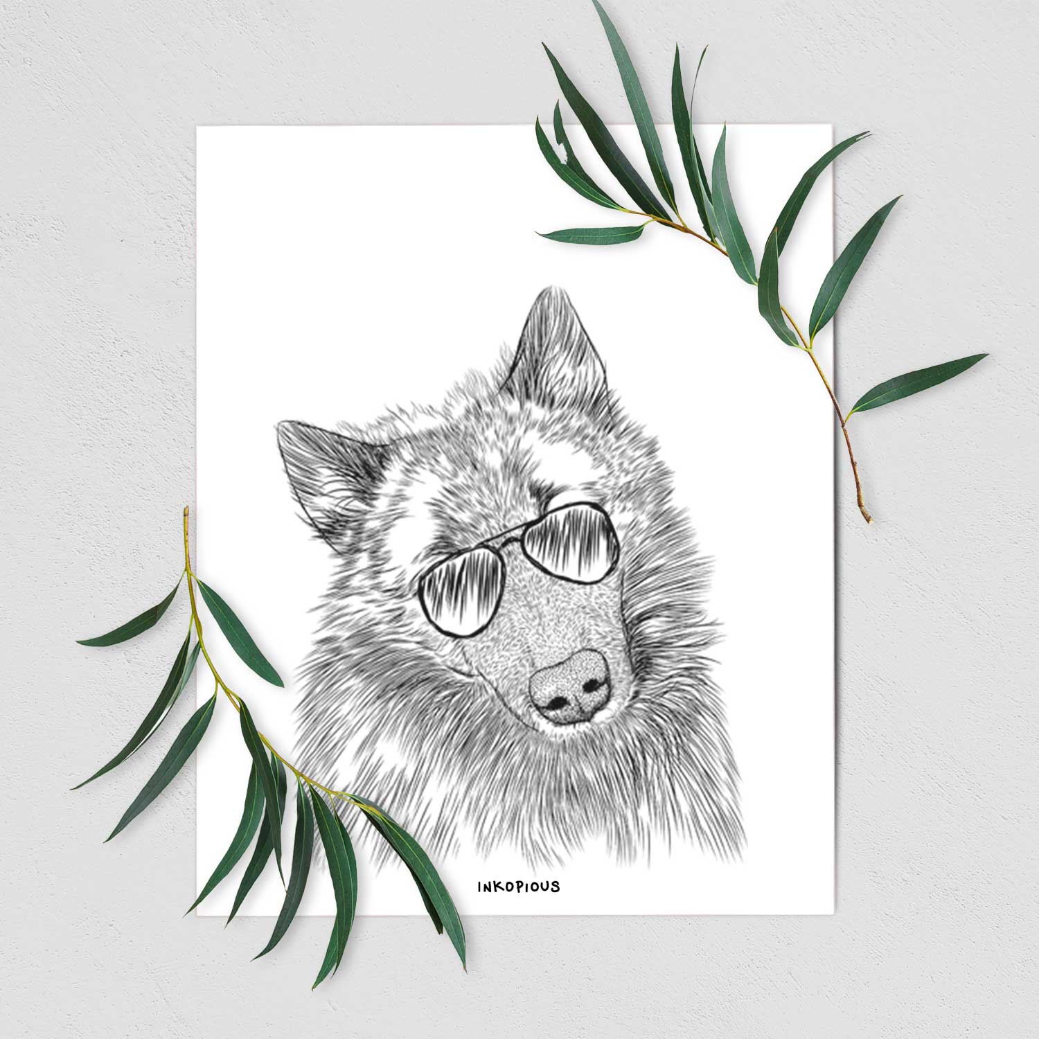 Mr. Maverick the Keeshond Art Print