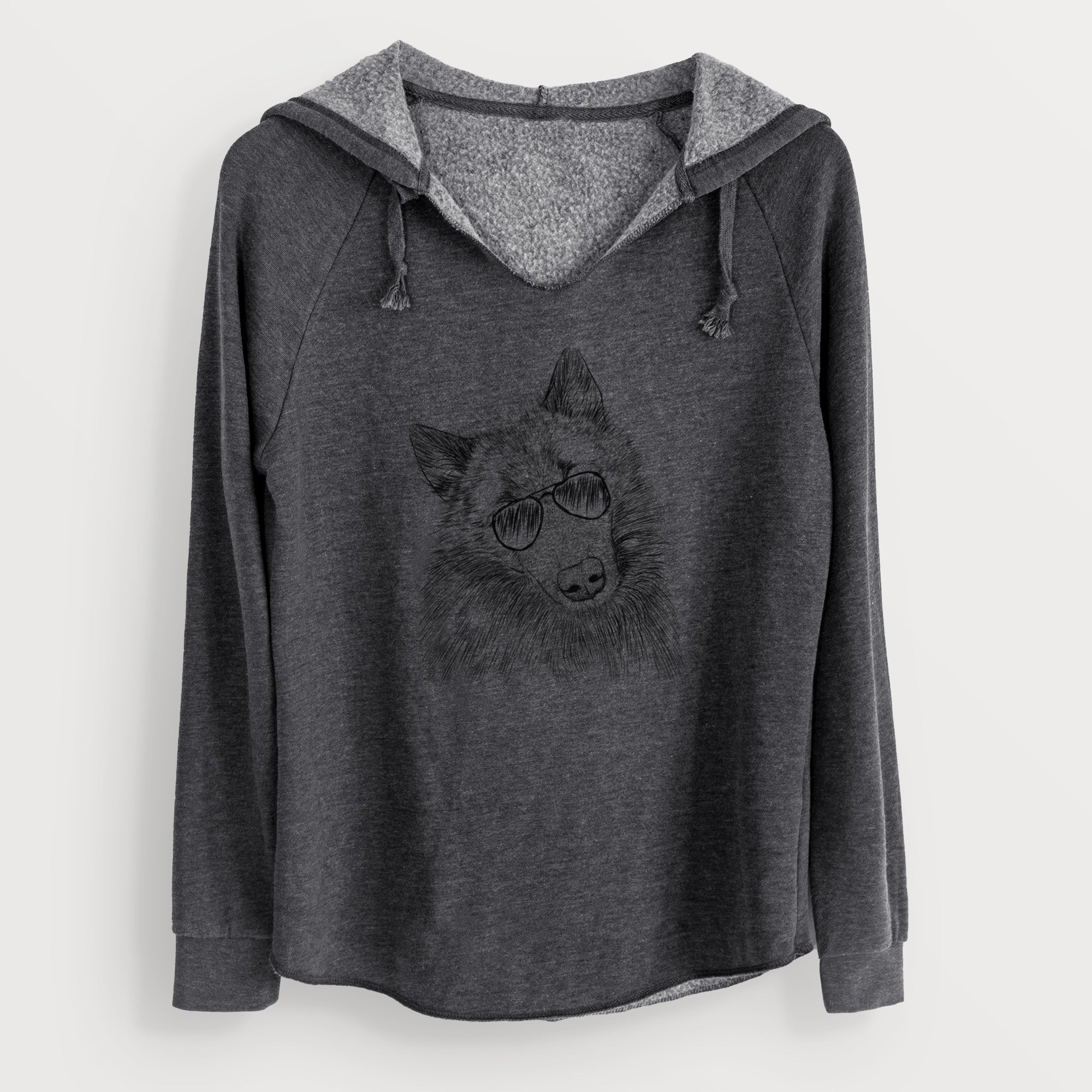 Aviator Mr. Maverick the Keeshond - Cali Wave Hooded Sweatshirt