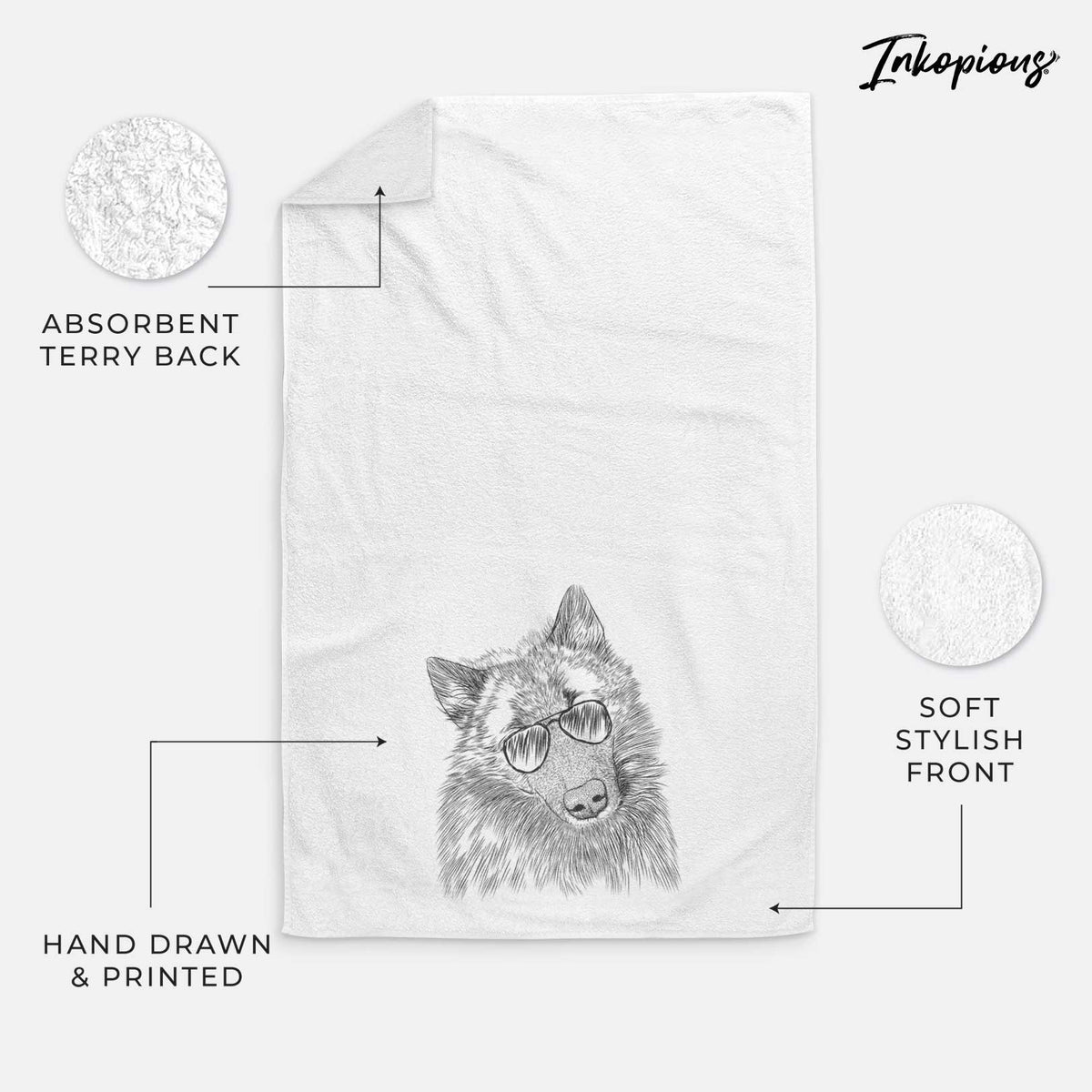 Mr. Maverick the Keeshond Decorative Hand Towel