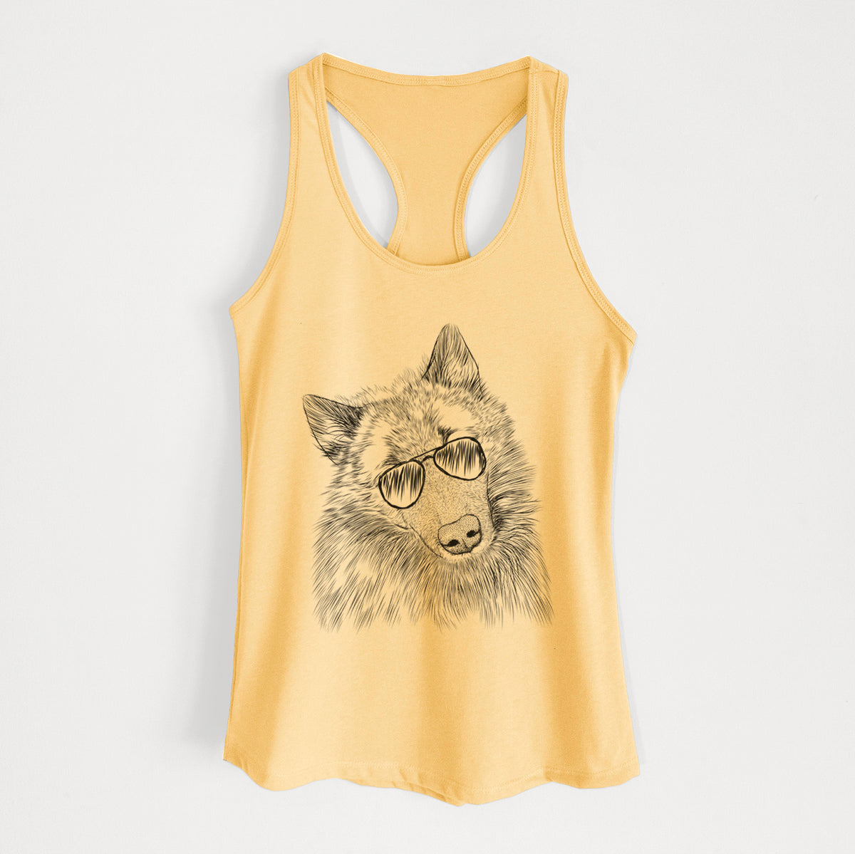 Mr. Maverick the Keeshond - Women's Racerback Tanktop