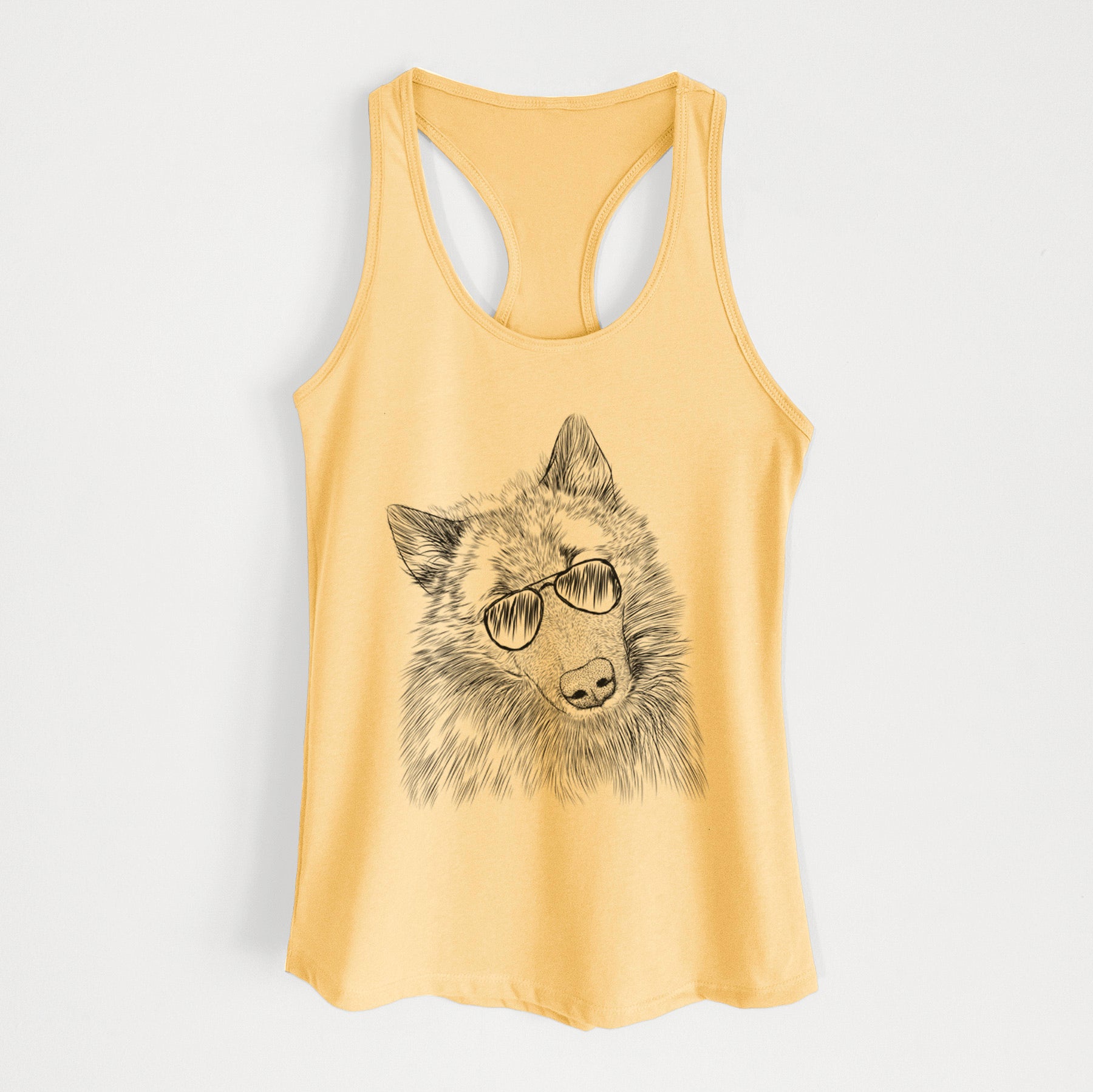 Mr. Maverick the Keeshond - Women's Racerback Tanktop