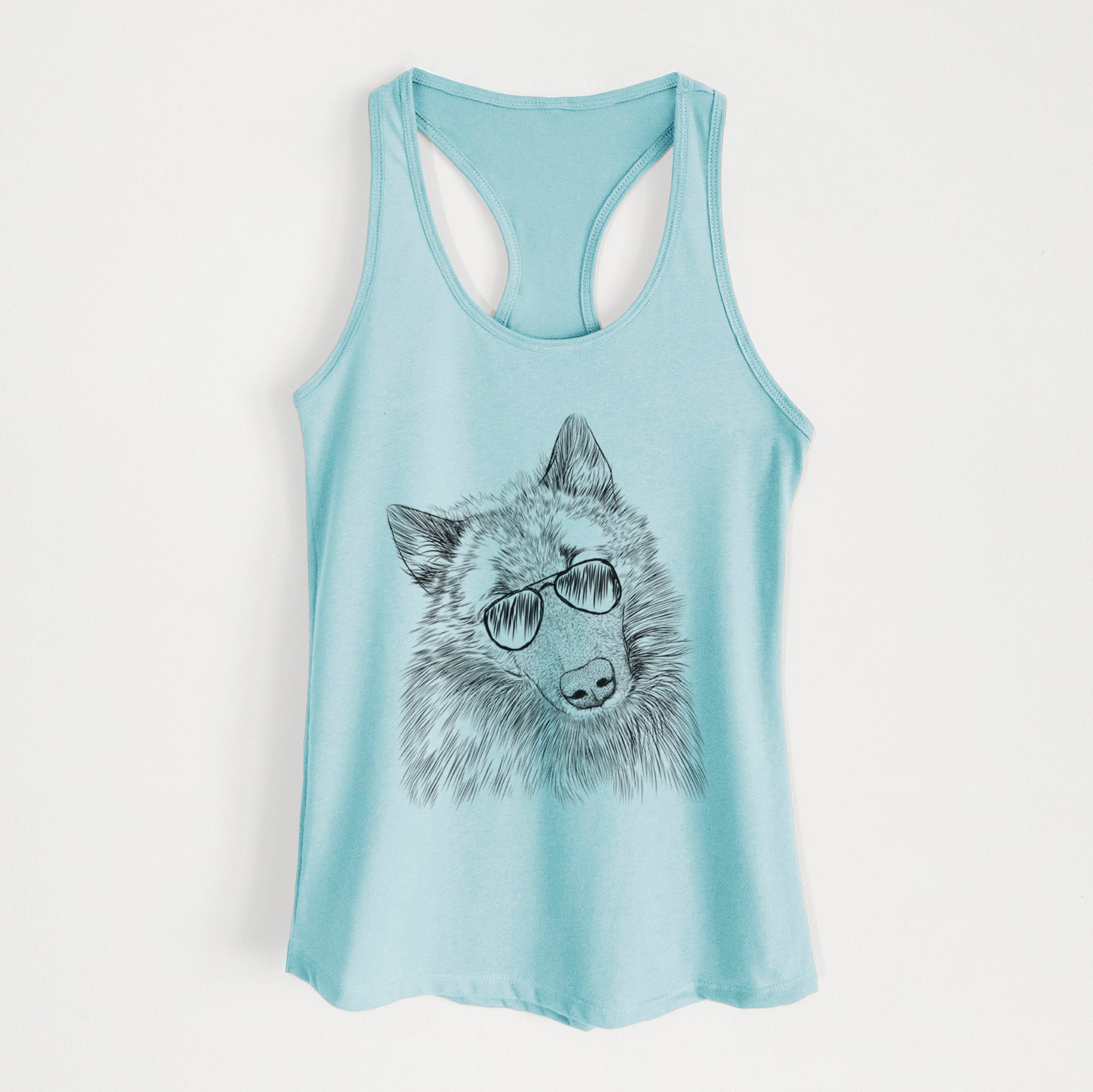 Mr. Maverick the Keeshond - Women's Racerback Tanktop