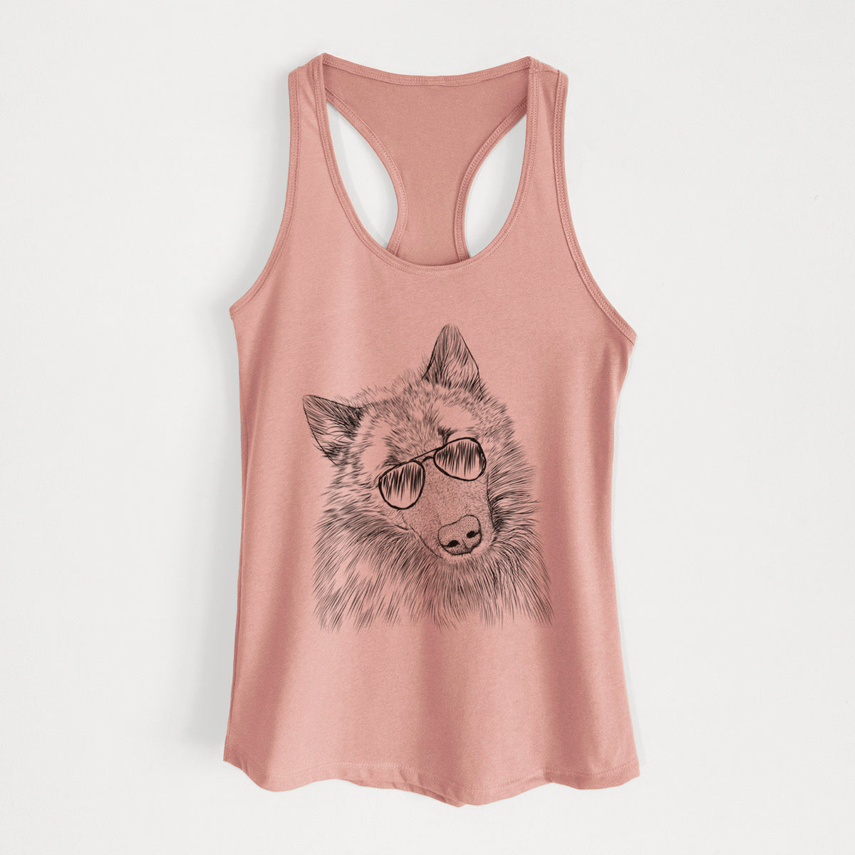 Mr. Maverick the Keeshond - Women's Racerback Tanktop