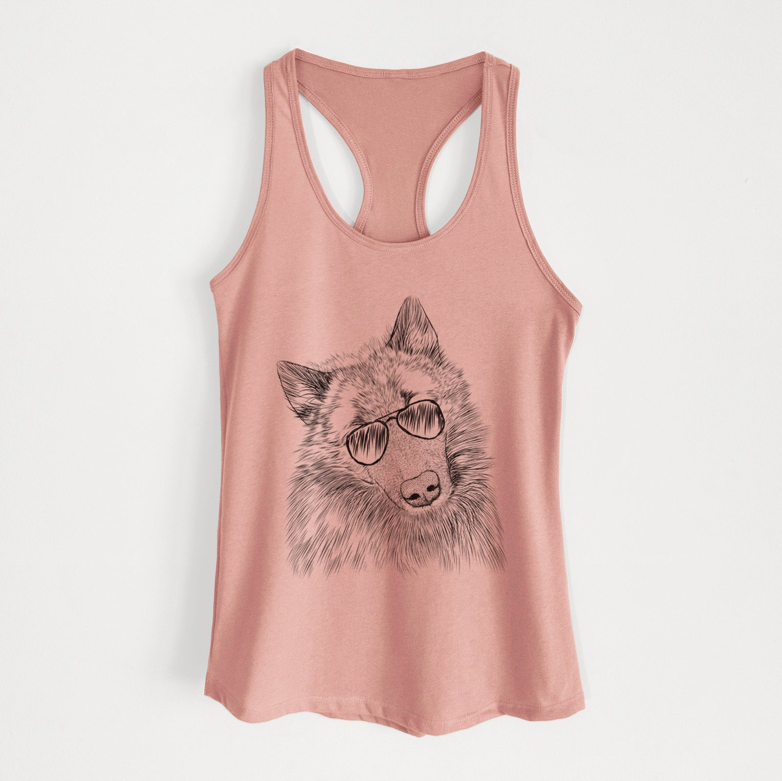 Mr. Maverick the Keeshond - Women's Racerback Tanktop