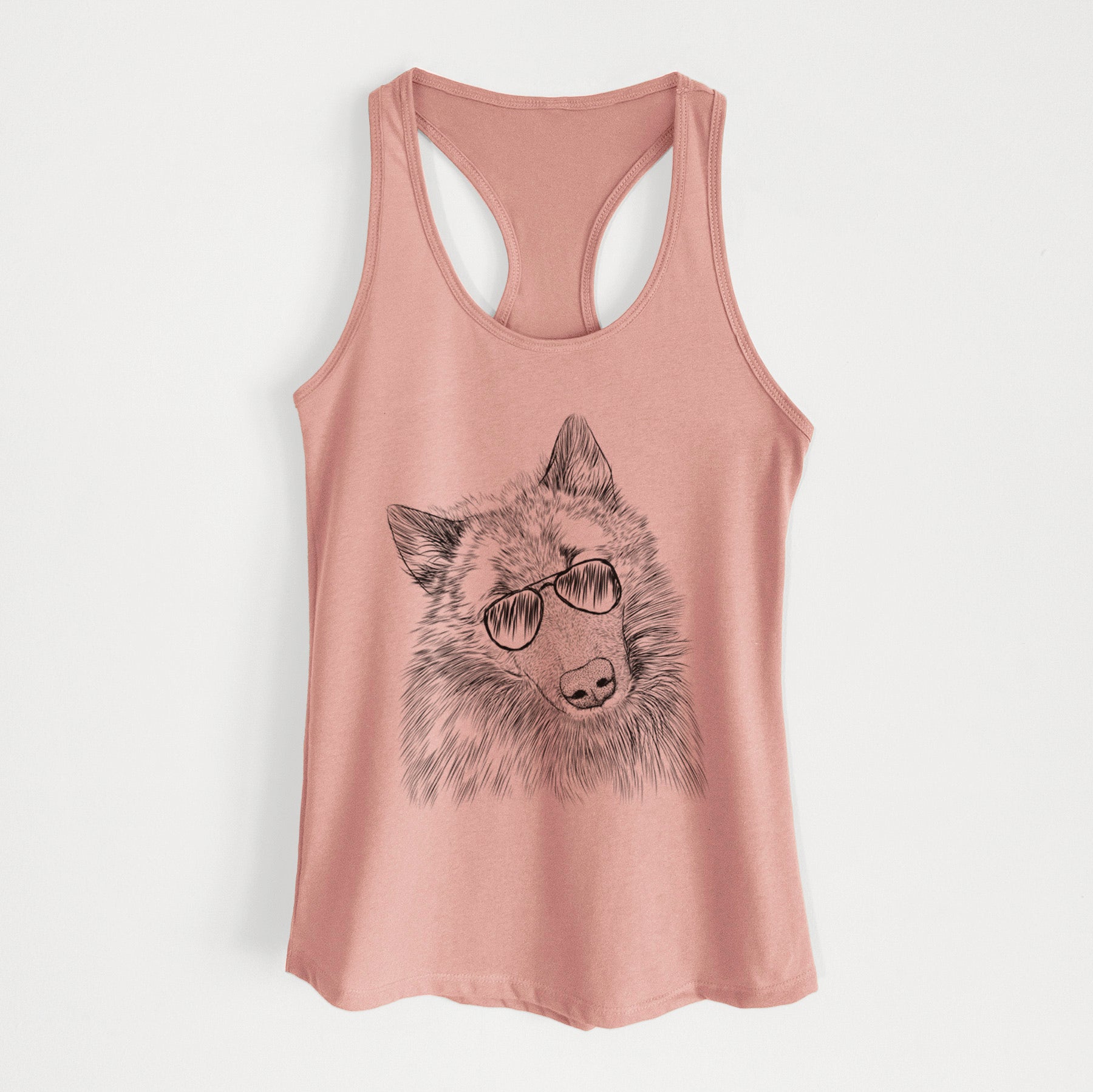 Mr. Maverick the Keeshond - Women's Racerback Tanktop