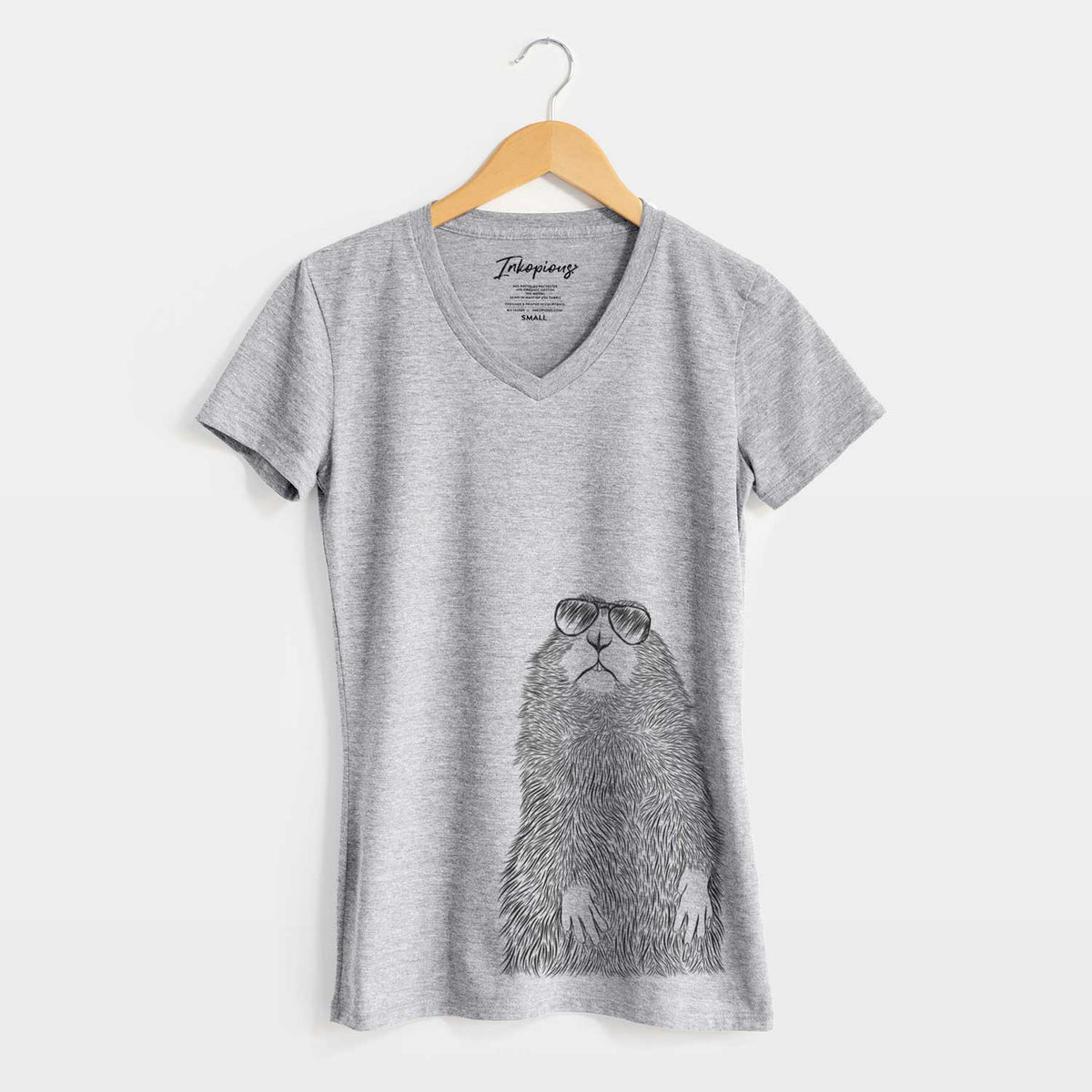 Aviator Mr. Otis the Prairie Dog - Women&#39;s V-neck Shirt