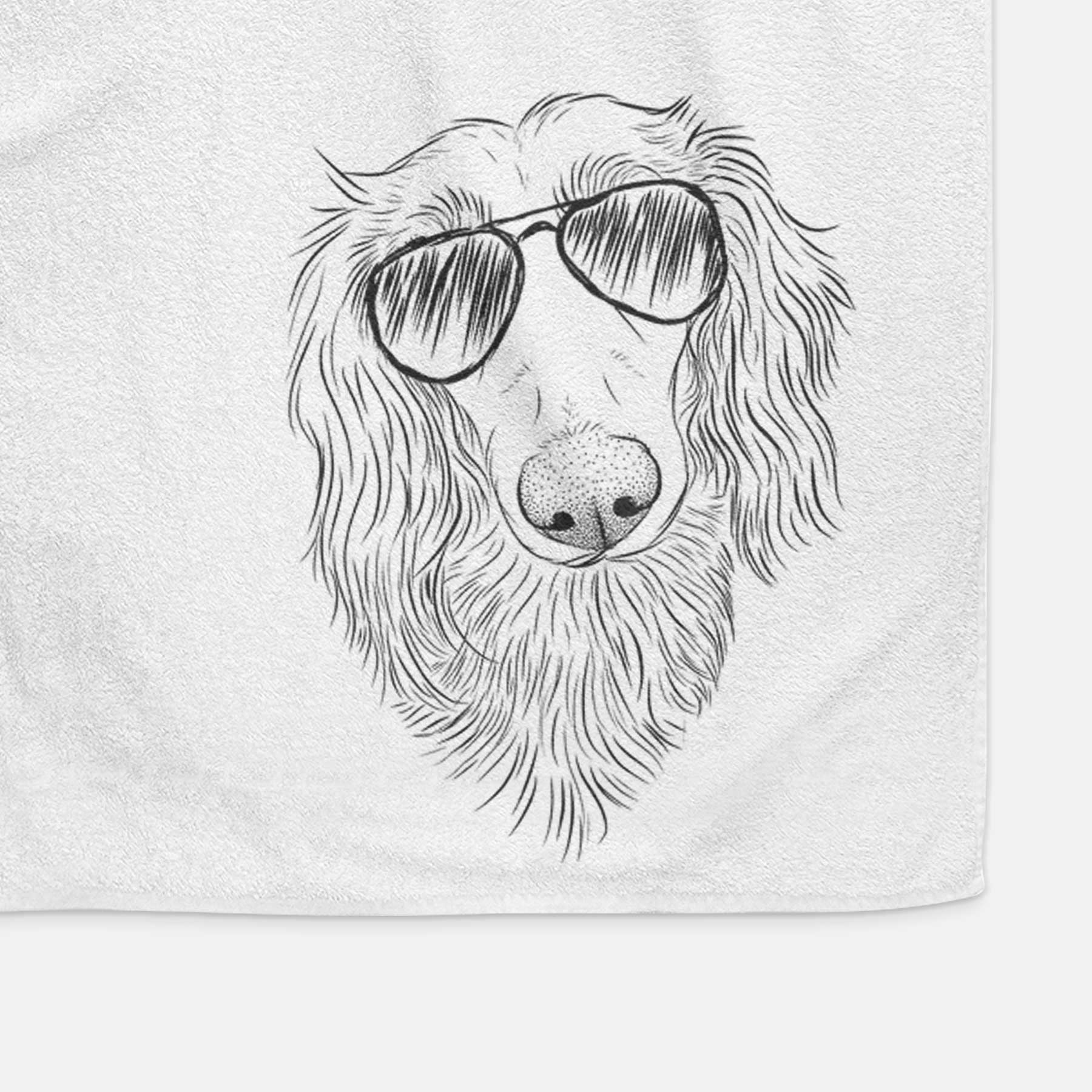 Mr. Rusty the Long Haired Dachshund Decorative Hand Towel