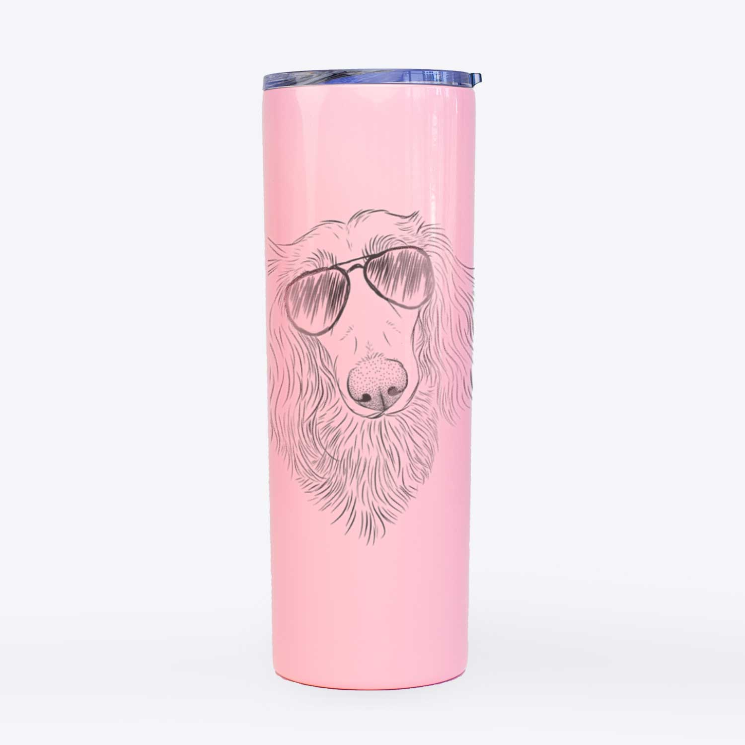 Mr. Rusty the Long Haired Dachshund - 20oz Skinny Tumbler