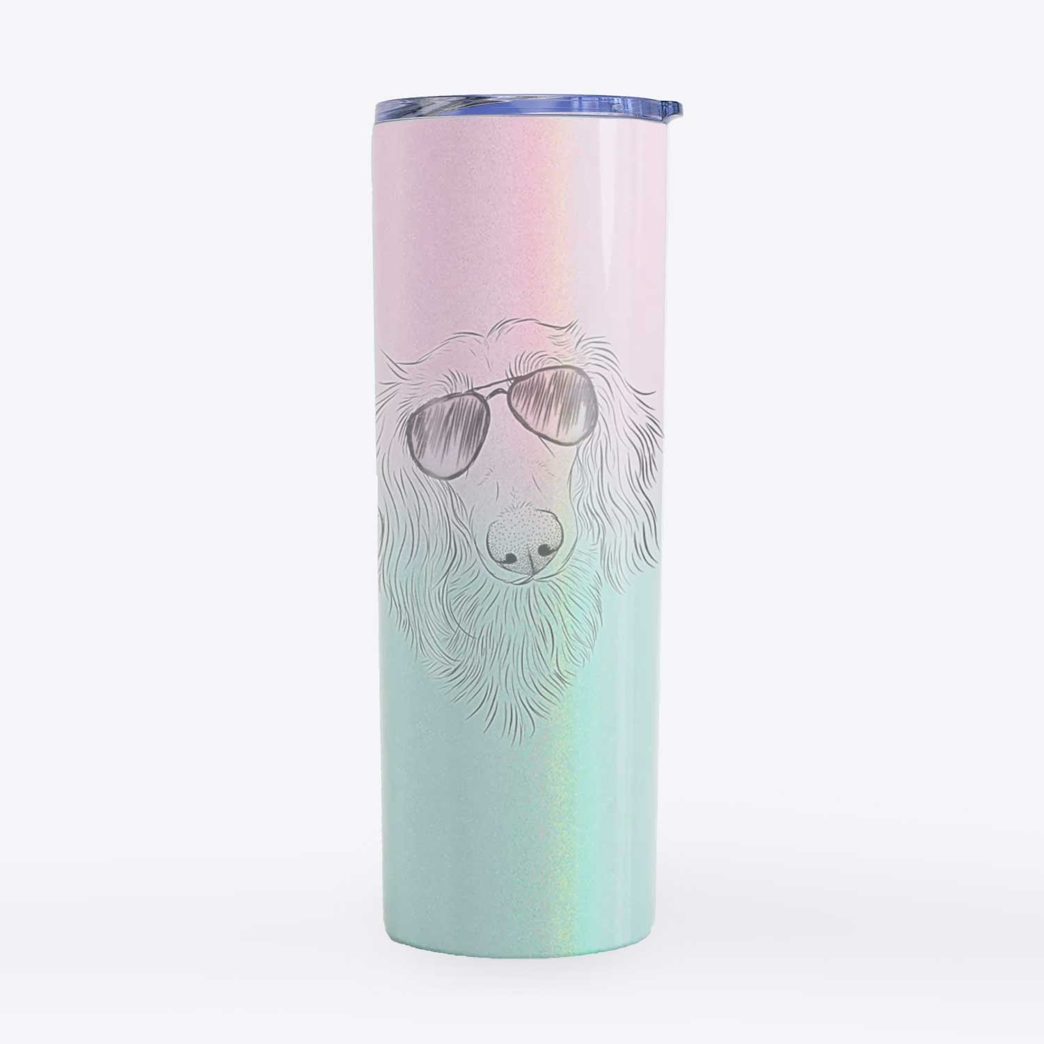 Mr. Rusty the Long Haired Dachshund - 20oz Skinny Tumbler