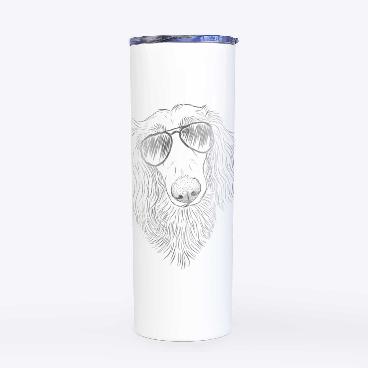 Mr. Rusty the Long Haired Dachshund - 20oz Skinny Tumbler