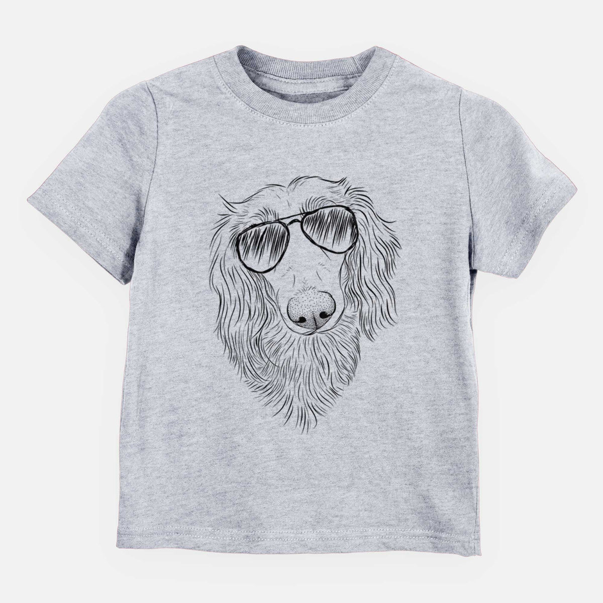 Aviator Mr. Rusty the Long Haired Dachshund - Kids/Youth/Toddler Shirt