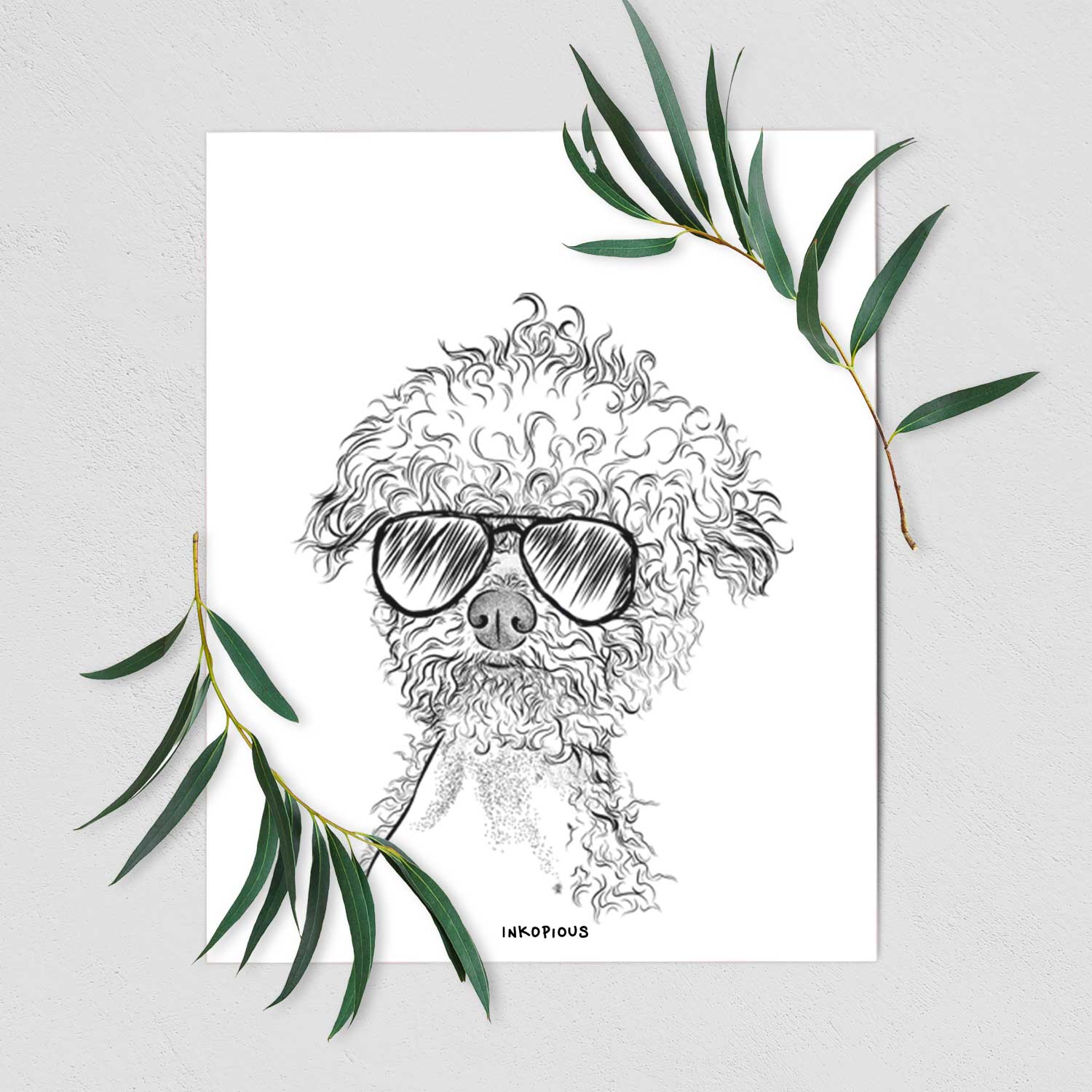 Muffin the Poodle Art Print