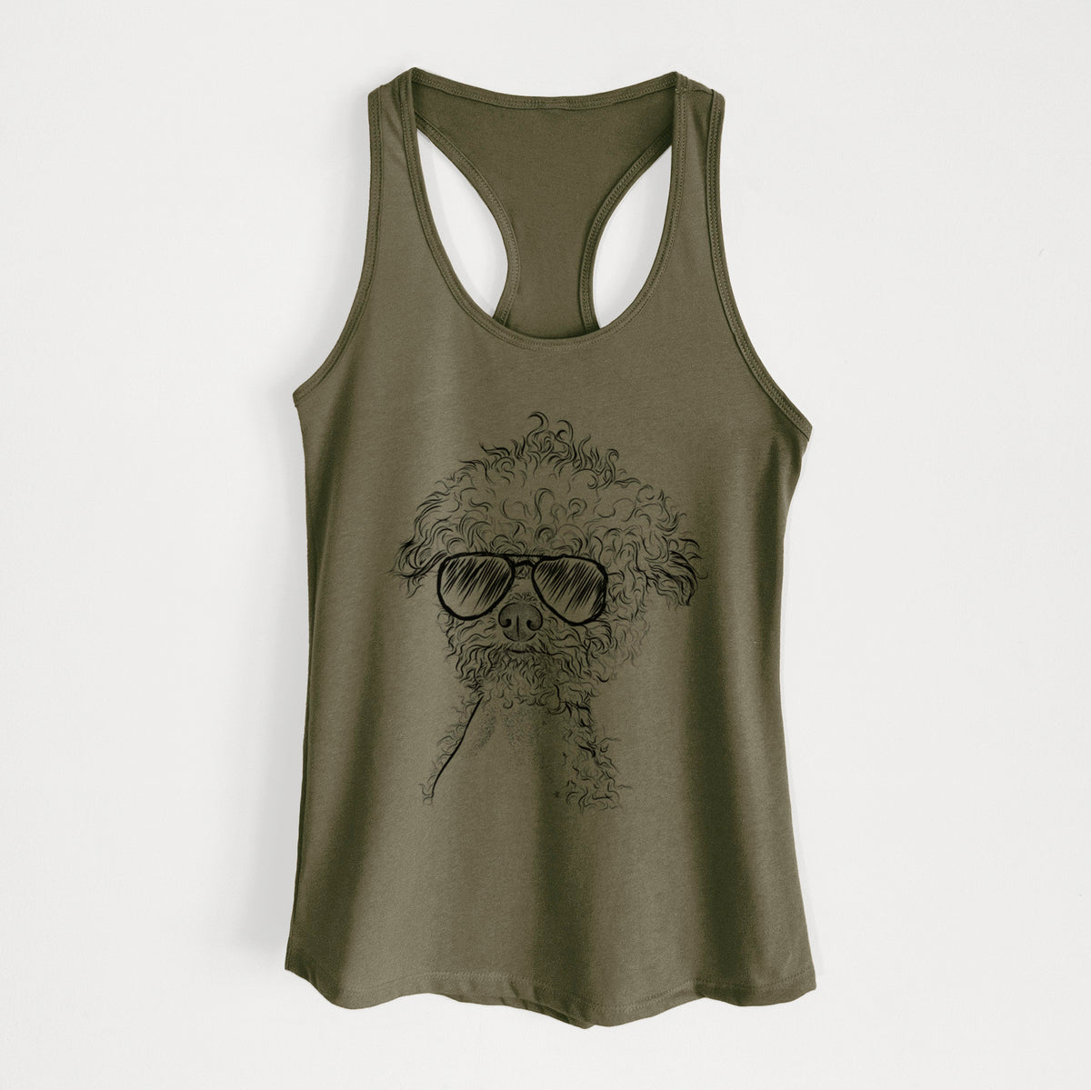 Muffin the Poodle - Women's Racerback Tanktop