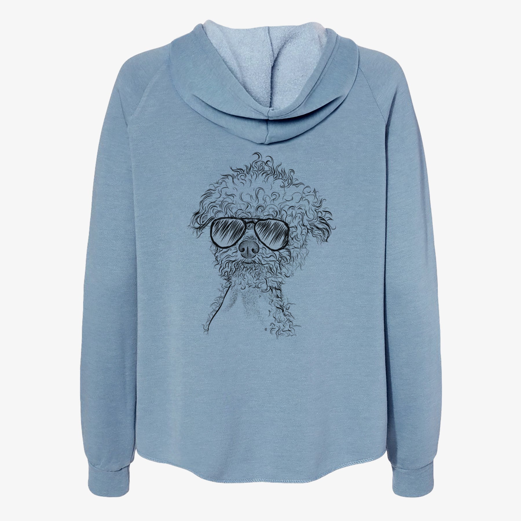 Muffin the Poodle - Women's Cali Wave Zip-Up Sweatshirt