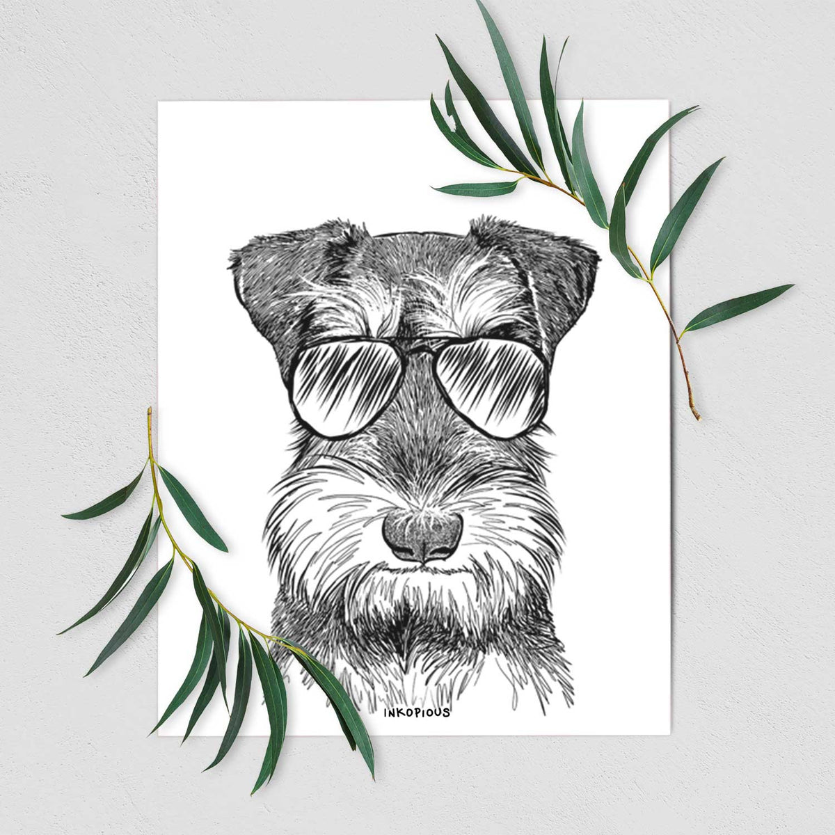 Murphy the Mini Schnauzer Art Print