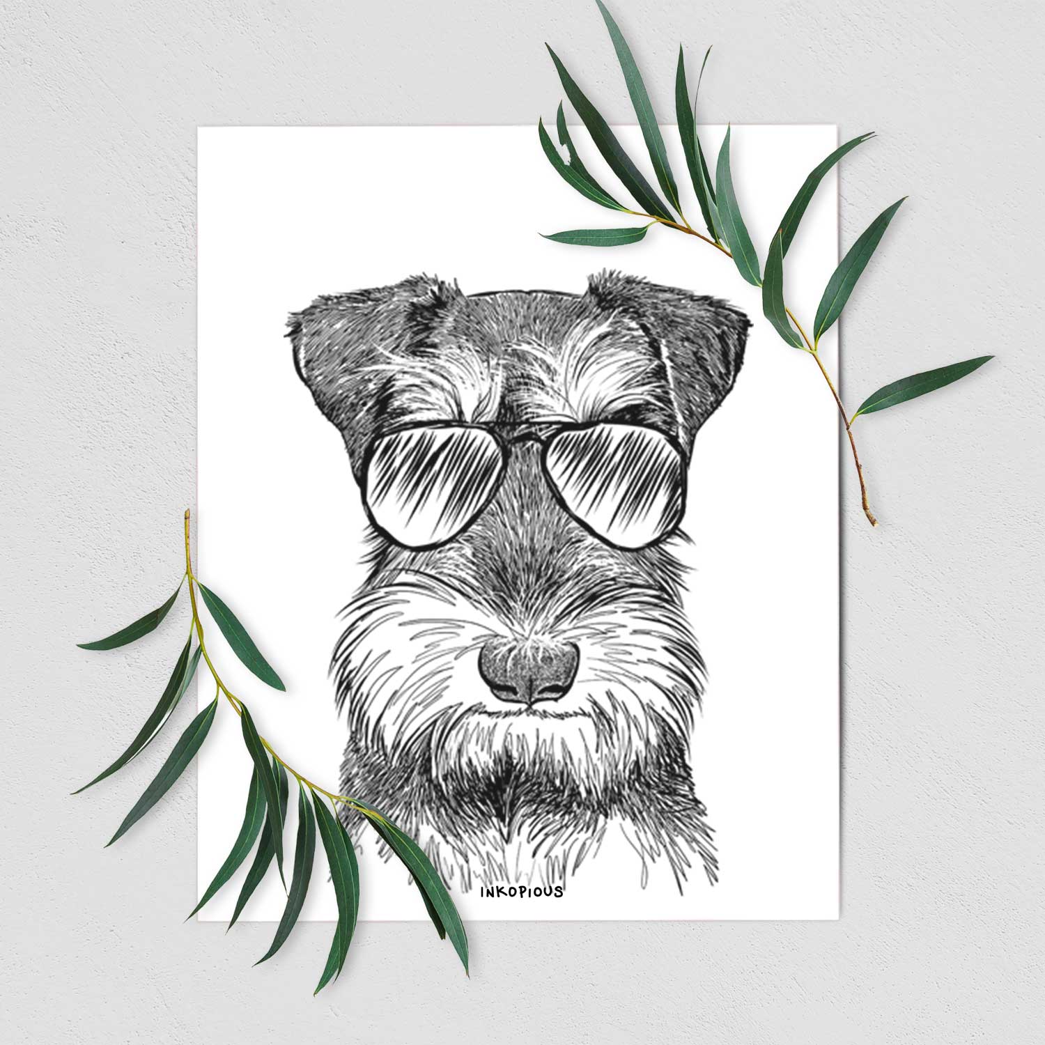 Murphy the Mini Schnauzer Art Print