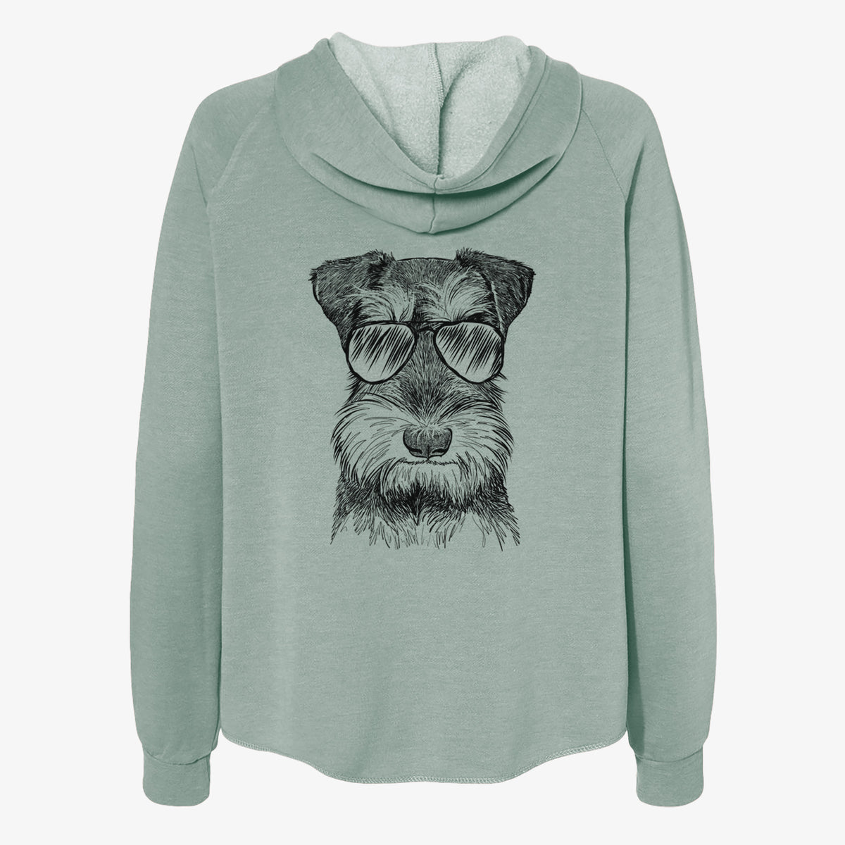 Murphy the Mini Schnauzer - Women's Cali Wave Zip-Up Sweatshirt