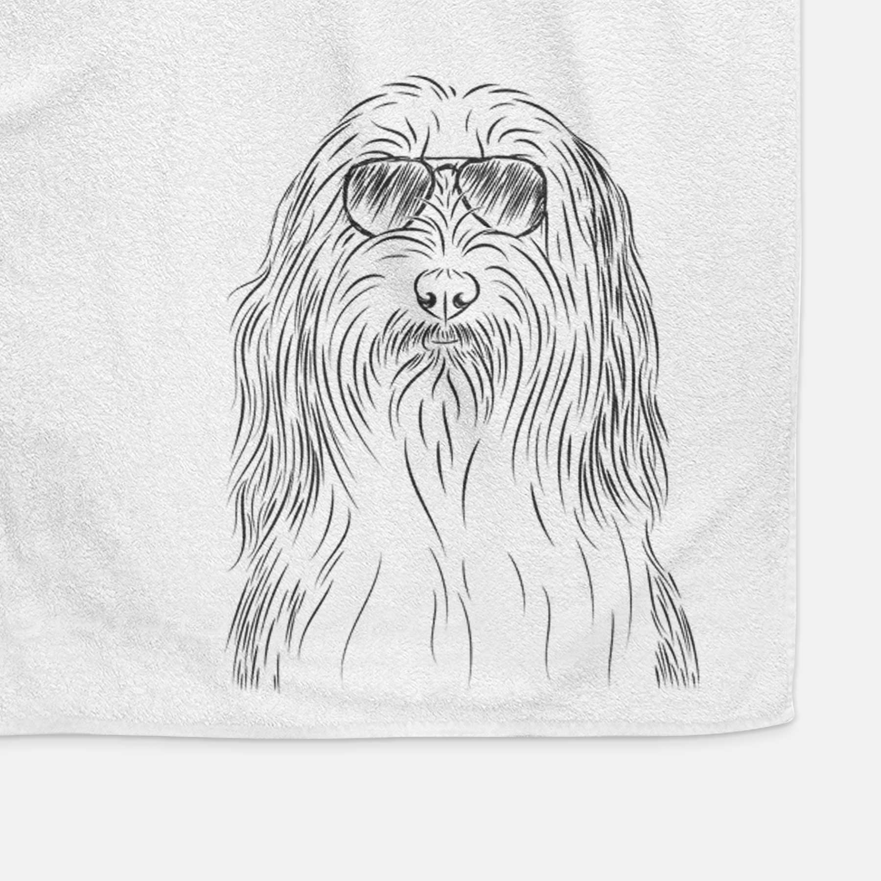 Murray the Bearded Collie Decorative Hand Towel