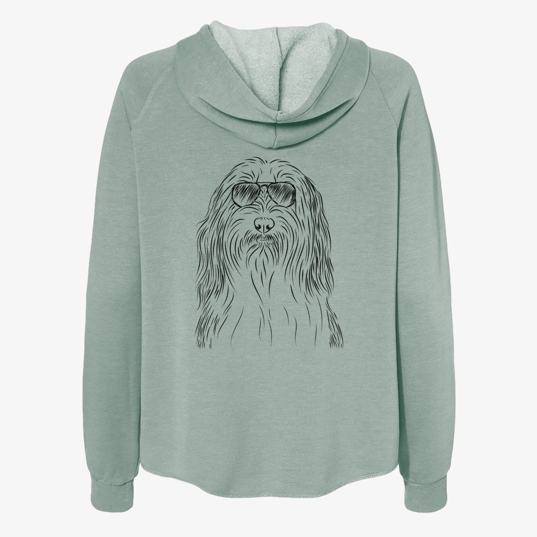 Murray the Bearded Collie - Women's Cali Wave Zip-Up Sweatshirt