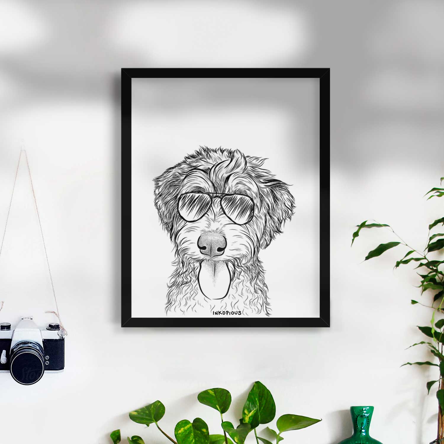 Myrtle Mae the Aussiedoodle Art Print