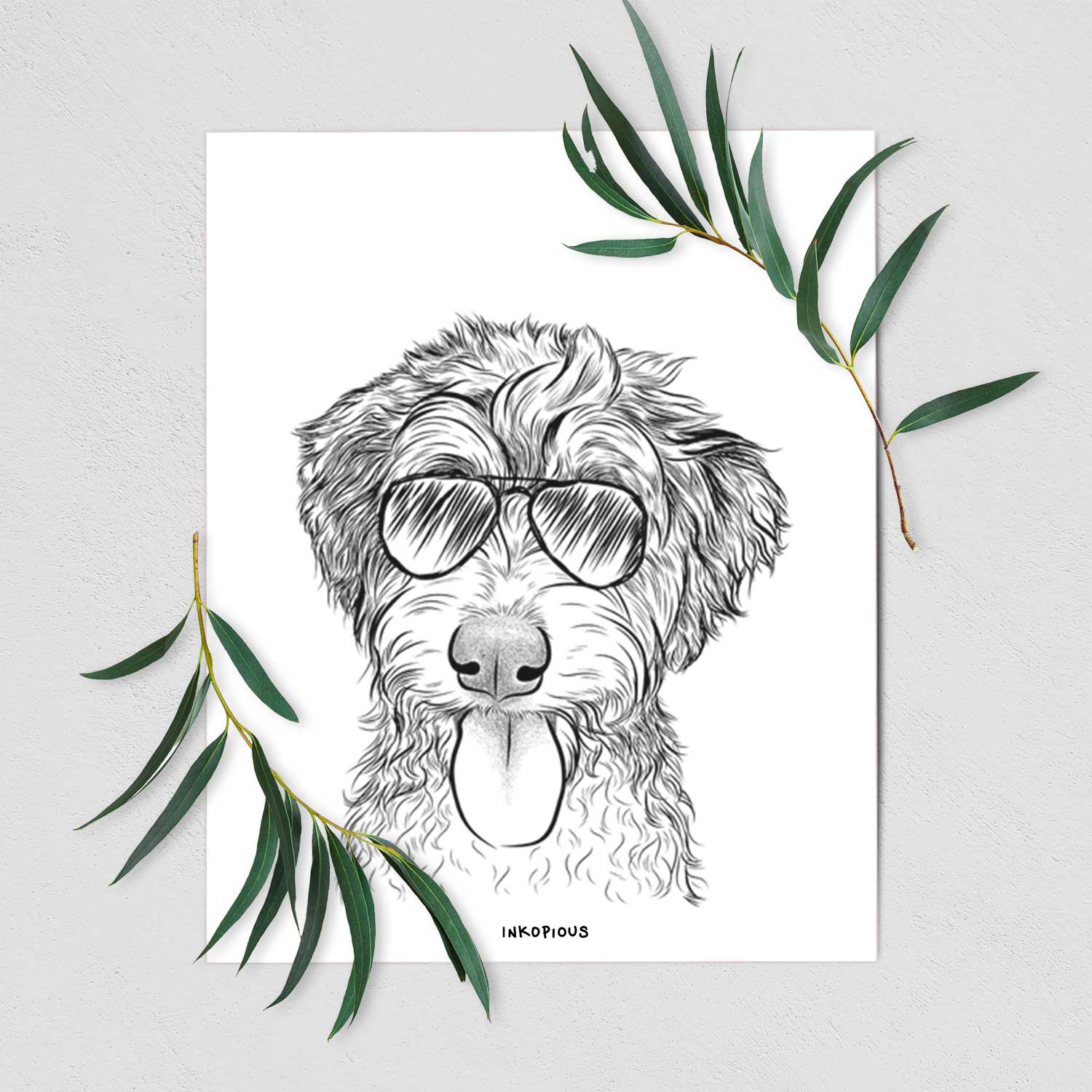 Myrtle Mae the Aussiedoodle Art Print