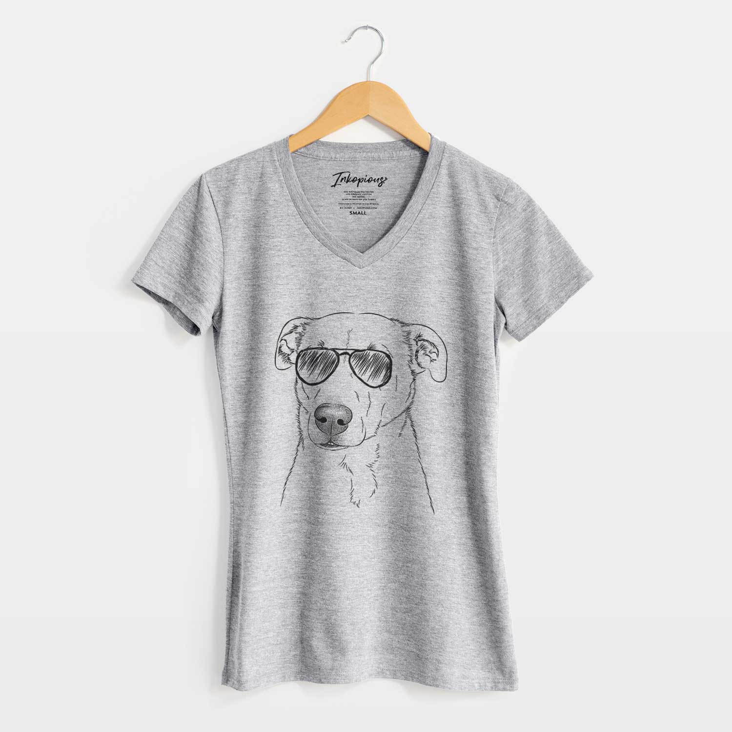 Aviator Nala the American Staffordshire Terrier - Women's V-neck Shirt