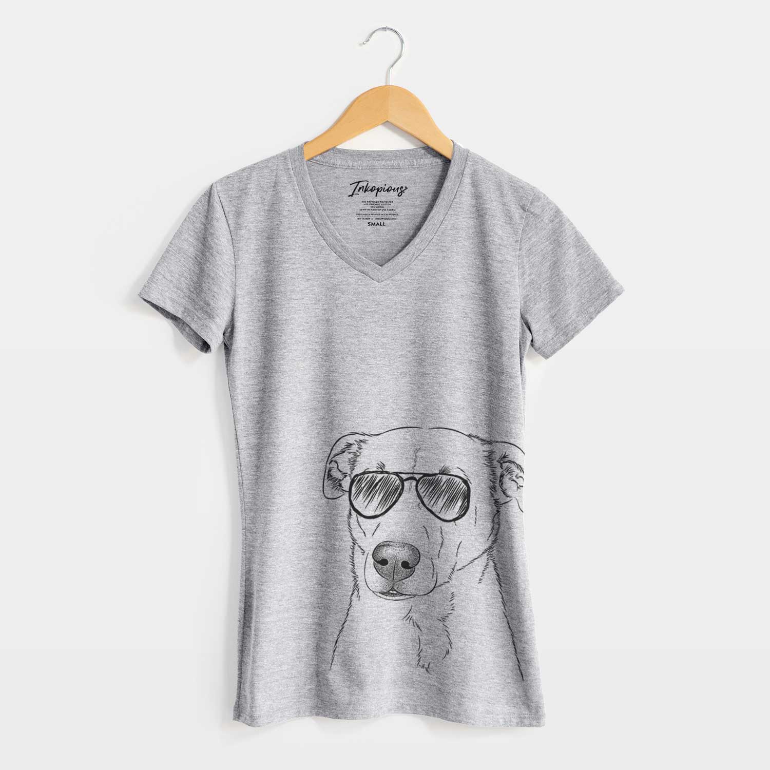 Aviator Nala the American Staffordshire Terrier - Women's V-neck Shirt