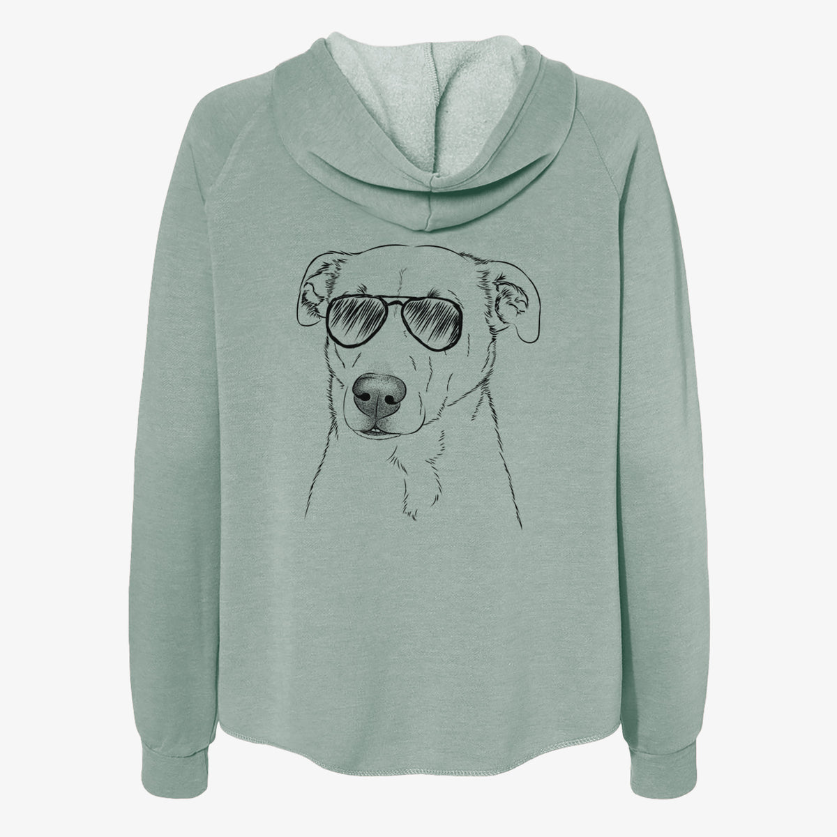 Nala the American Staffordshire Terrier - Women's Cali Wave Zip-Up Sweatshirt