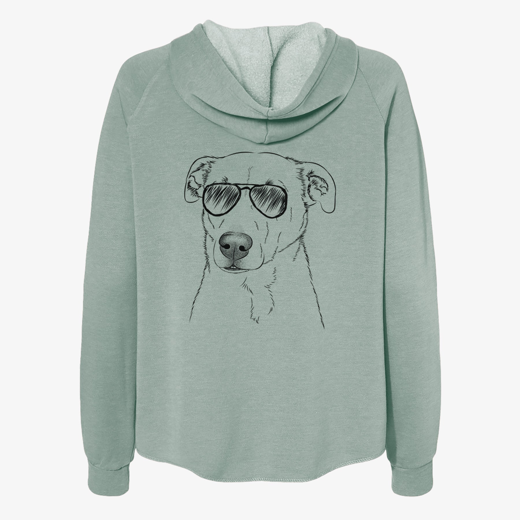 Nala the American Staffordshire Terrier - Women's Cali Wave Zip-Up Sweatshirt