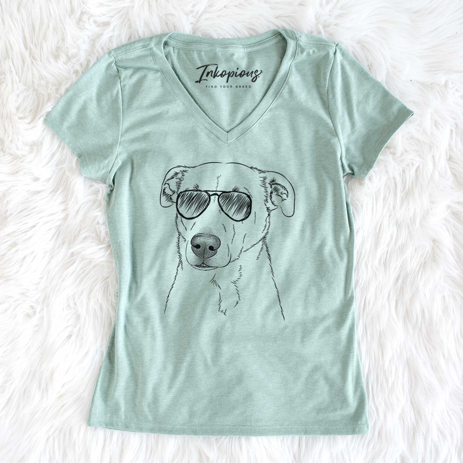 Aviator Nala the American Staffordshire Terrier - Women's V-neck Shirt