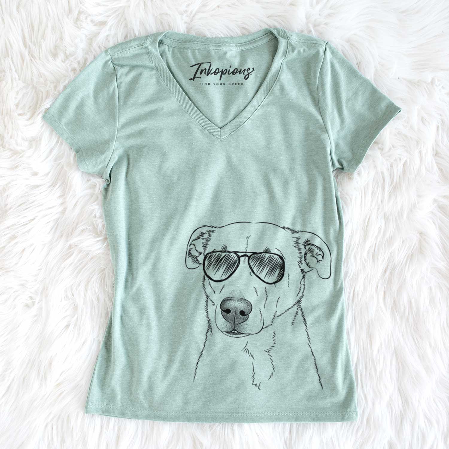 Aviator Nala the American Staffordshire Terrier - Women's V-neck Shirt